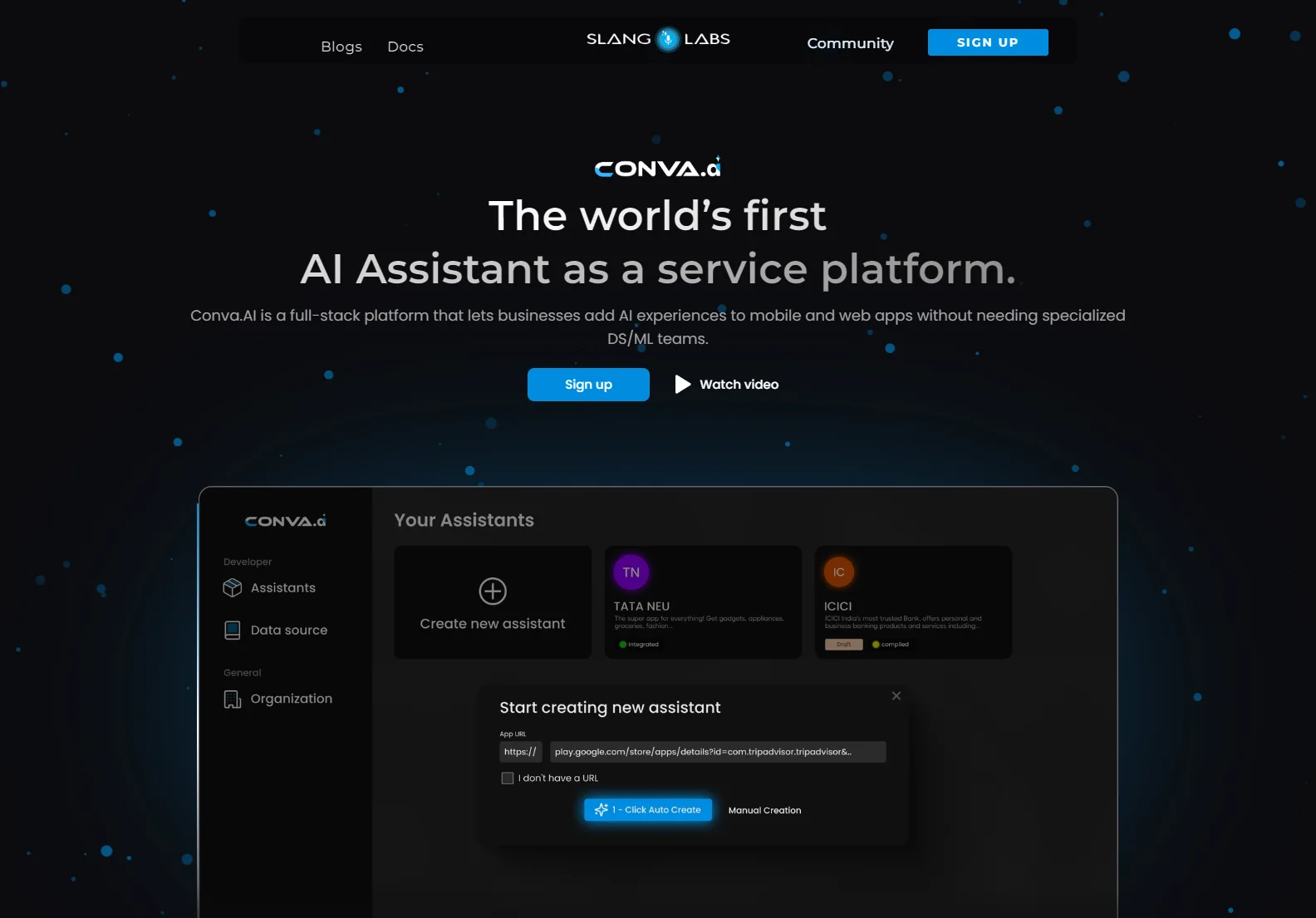 Conva.AI: The World's First AI Assistant-as-a-Service Platform