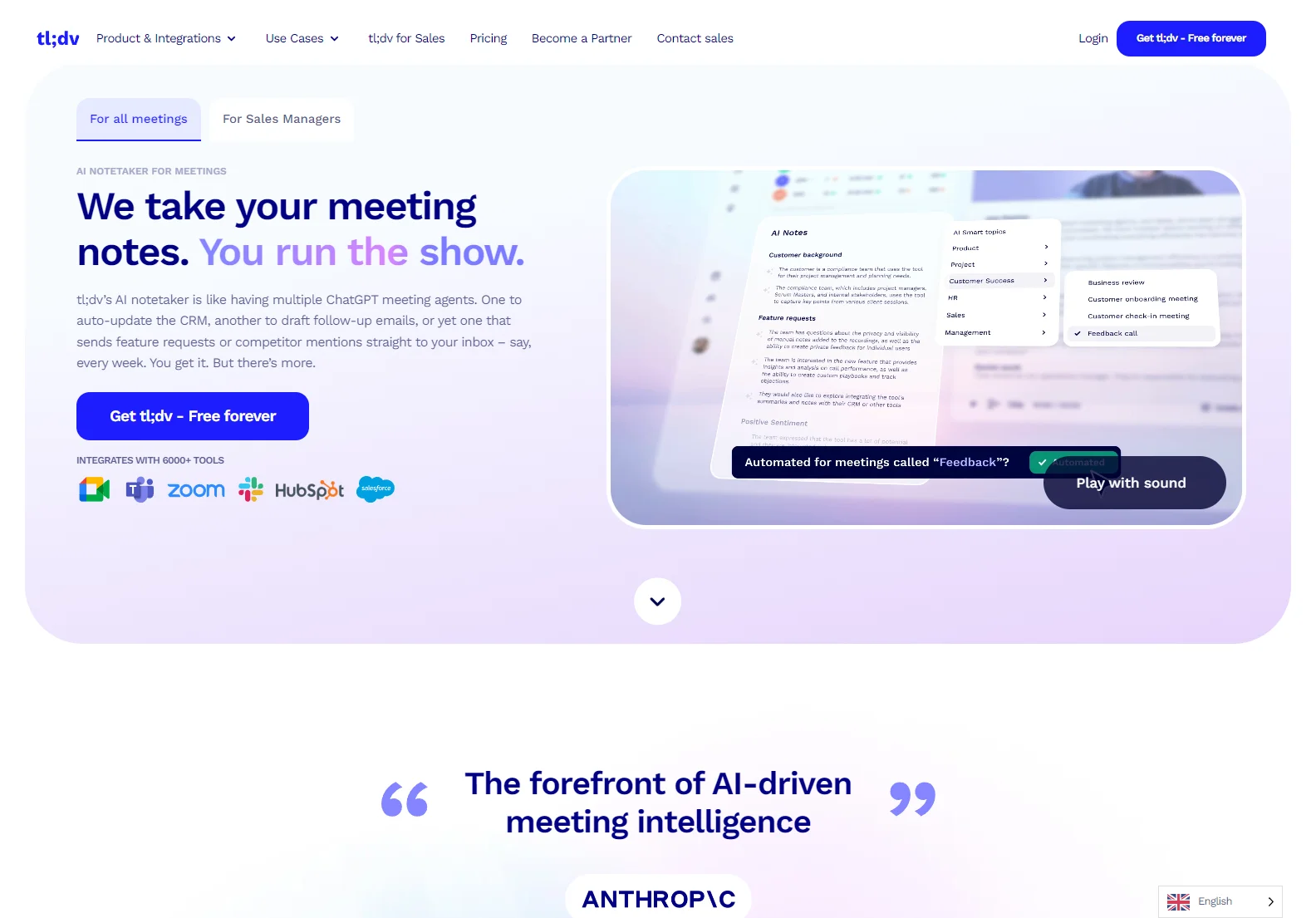 tl;dv.io: AI-Powered Meeting Notetaker for Enhanced Productivity