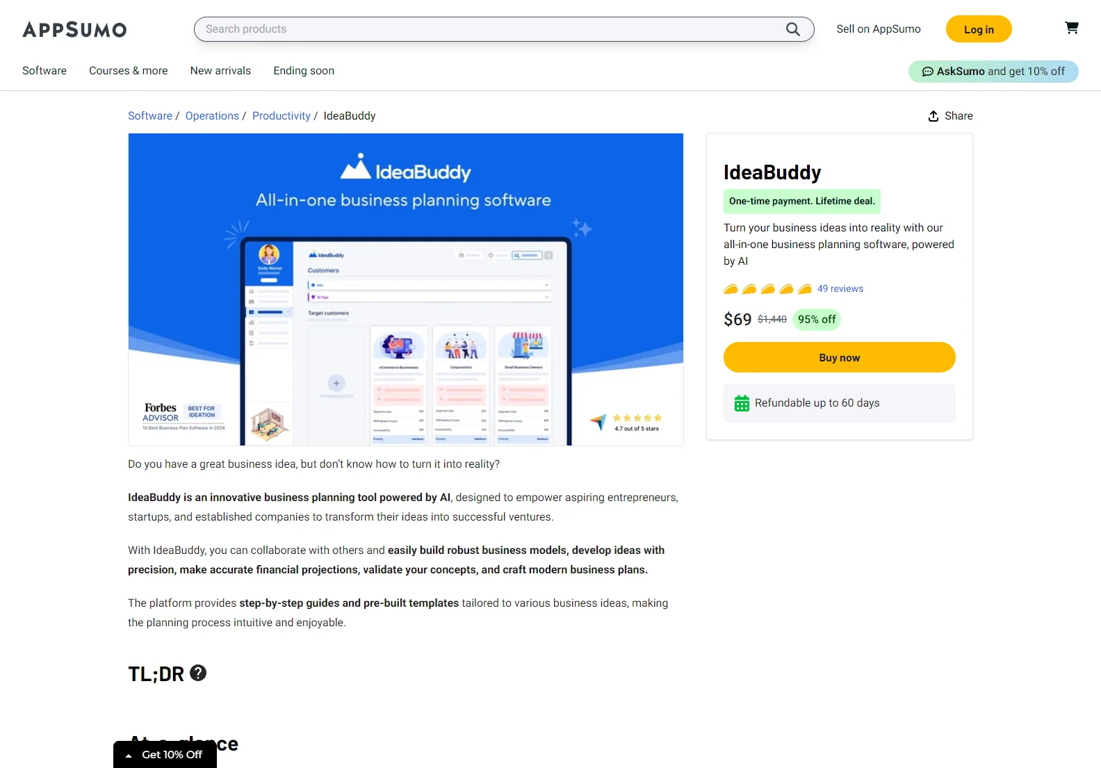 IdeaBuddy: AI-Powered Business Planning Software for Entrepreneurs