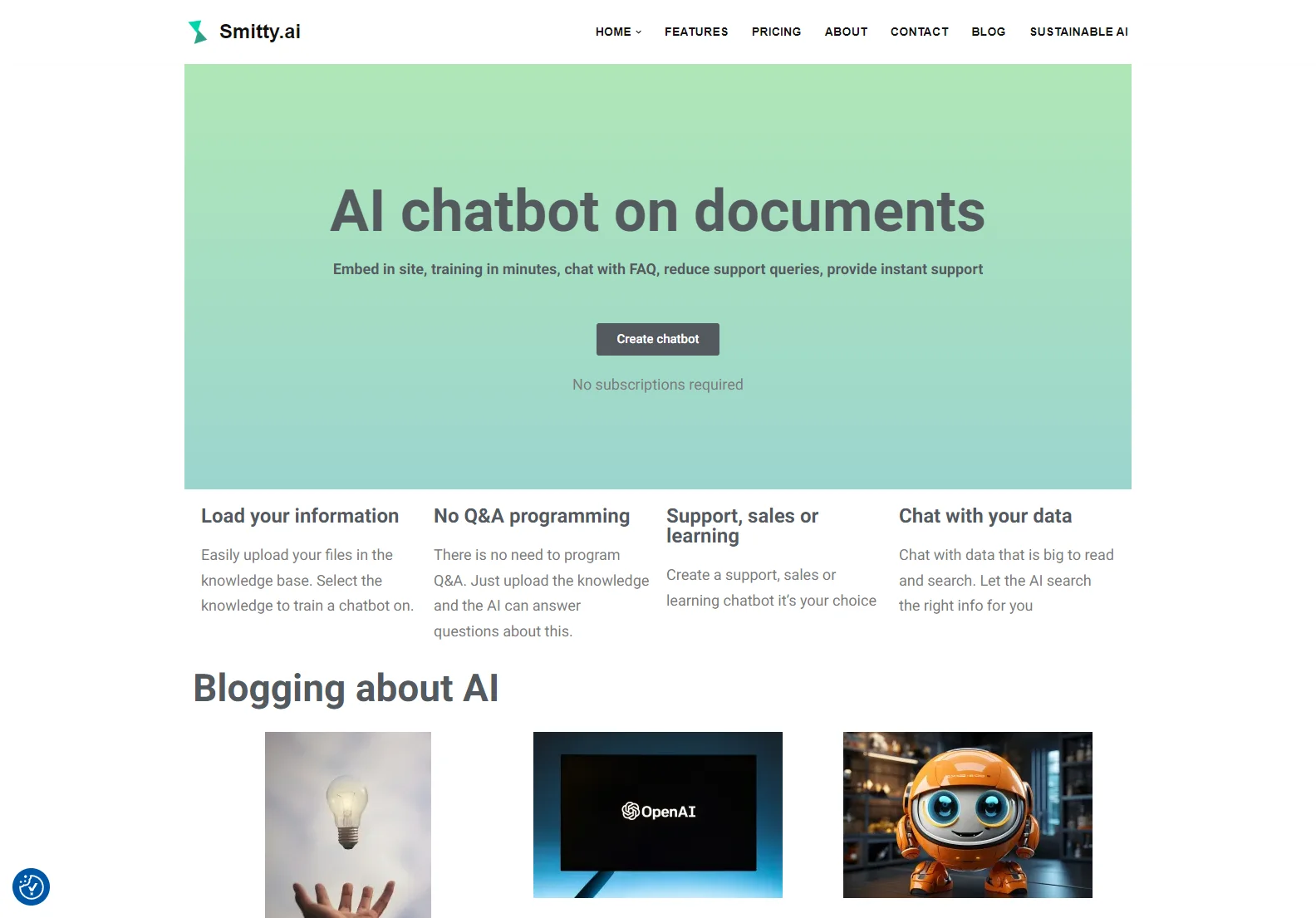 Smitty.ai: Create AI Chatbots in Minutes - No Coding Required