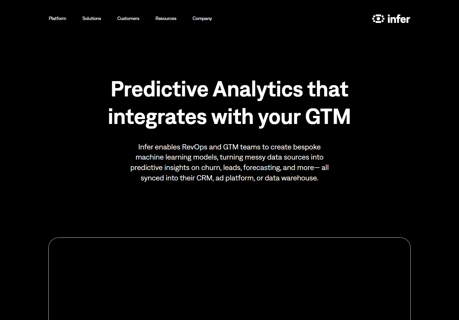 Infer: Predictive Analytics for Enhanced Go-to-Market Strategy