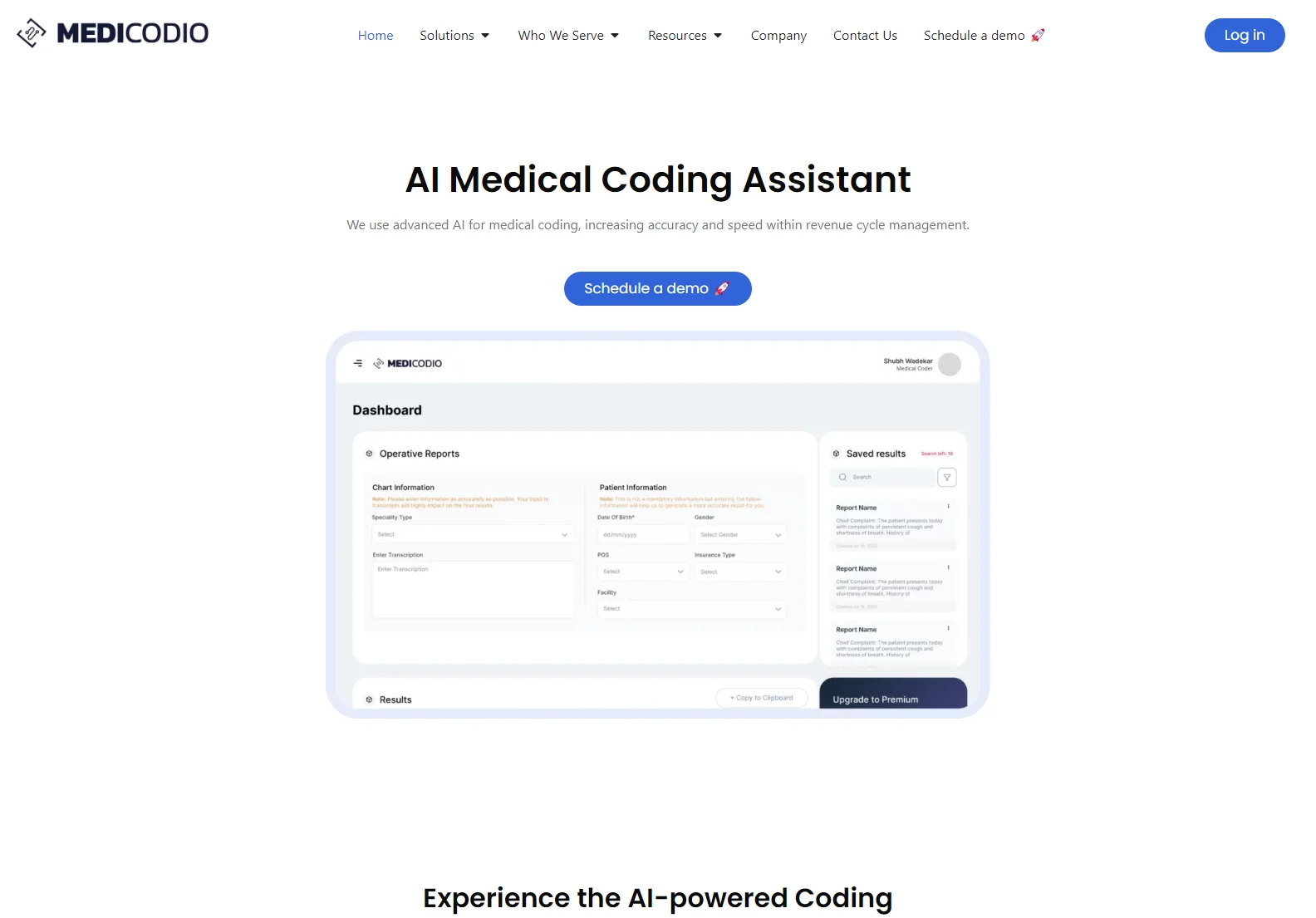 MediCodio: AI-Powered Medical Coding Assistant for Faster, More Accurate Coding