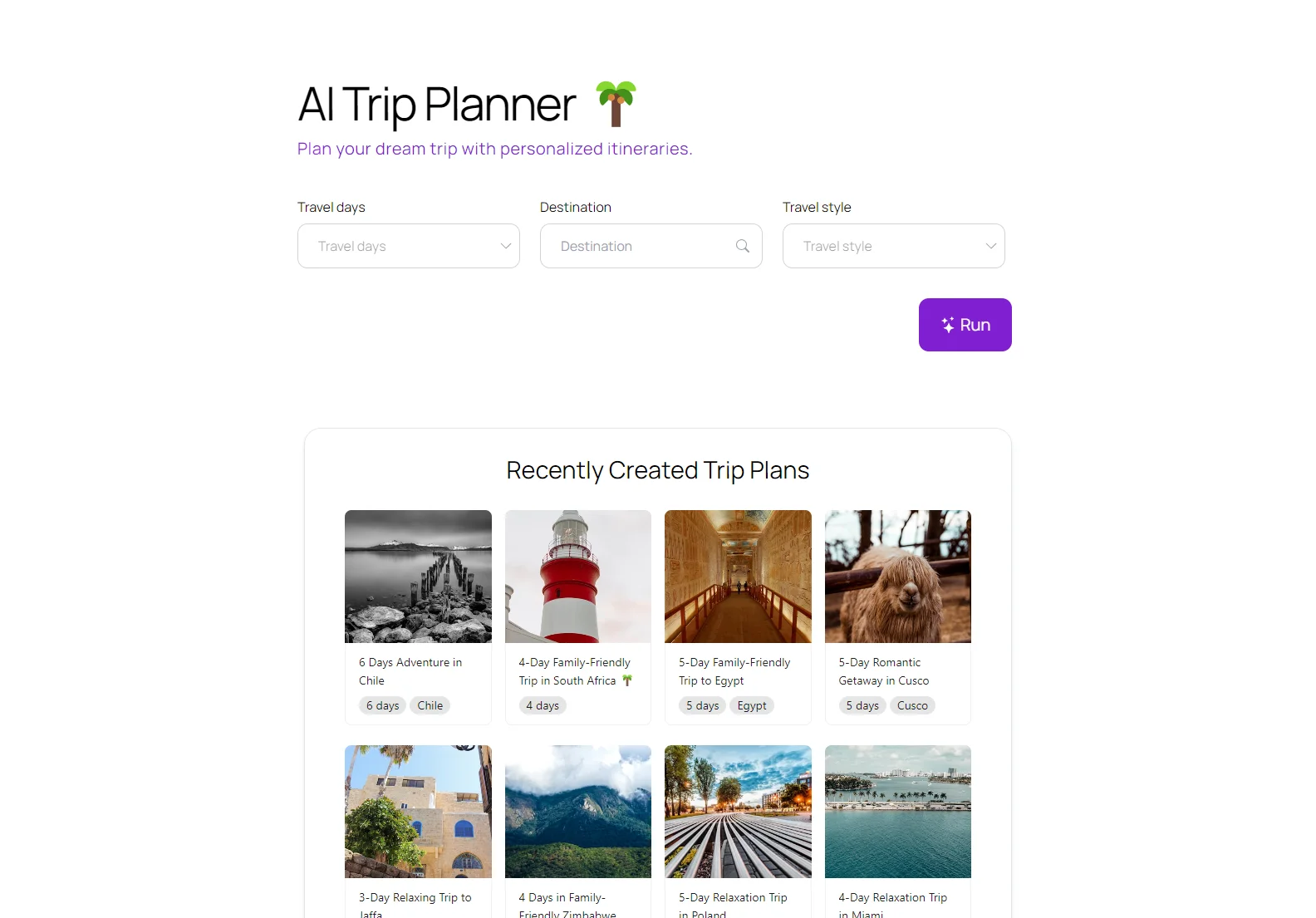 AI Trip Planner: Personalized Travel Itineraries | BuildAI.space