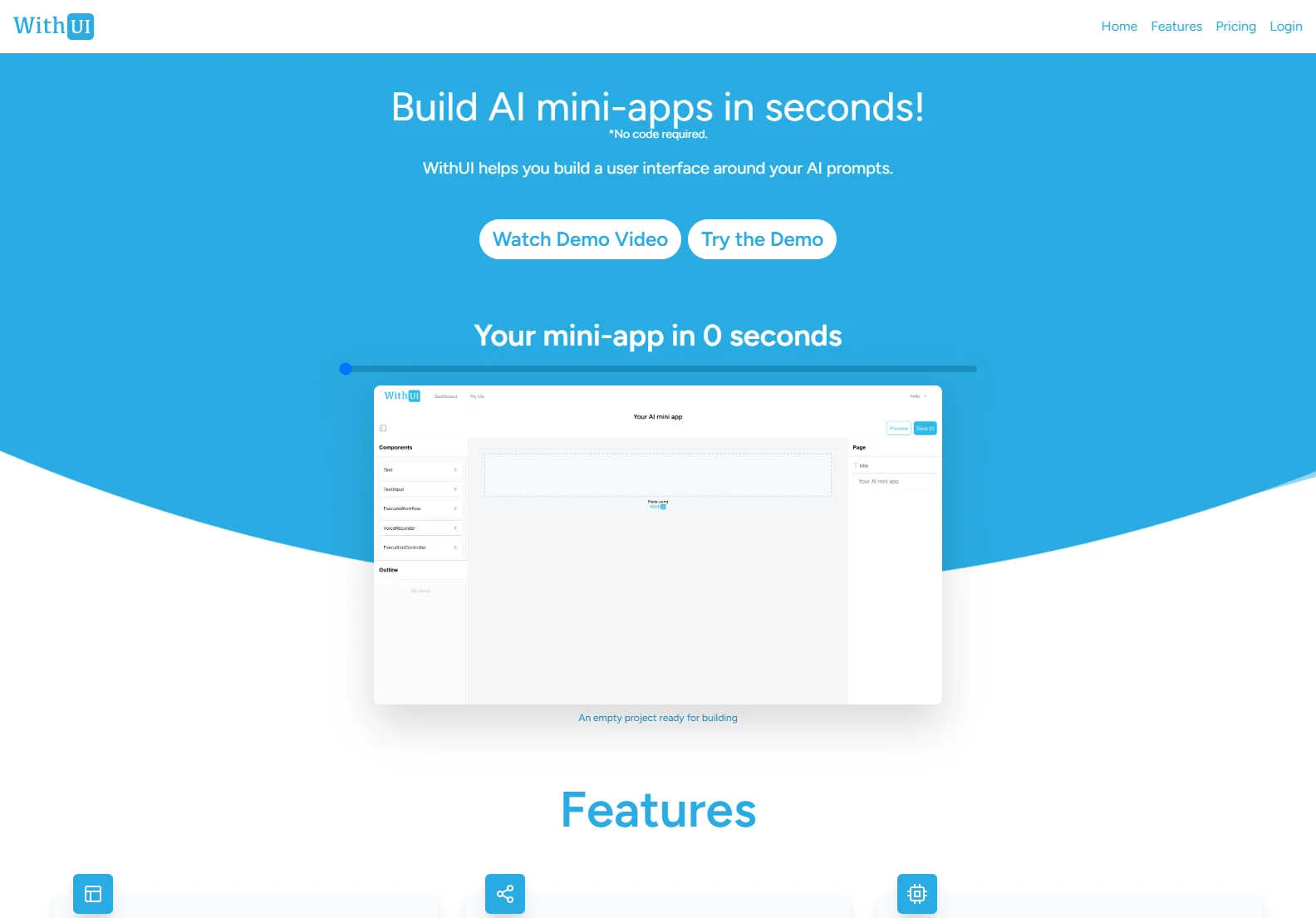 WithUI: Build AI Mini-Apps in Seconds - No Code Required!