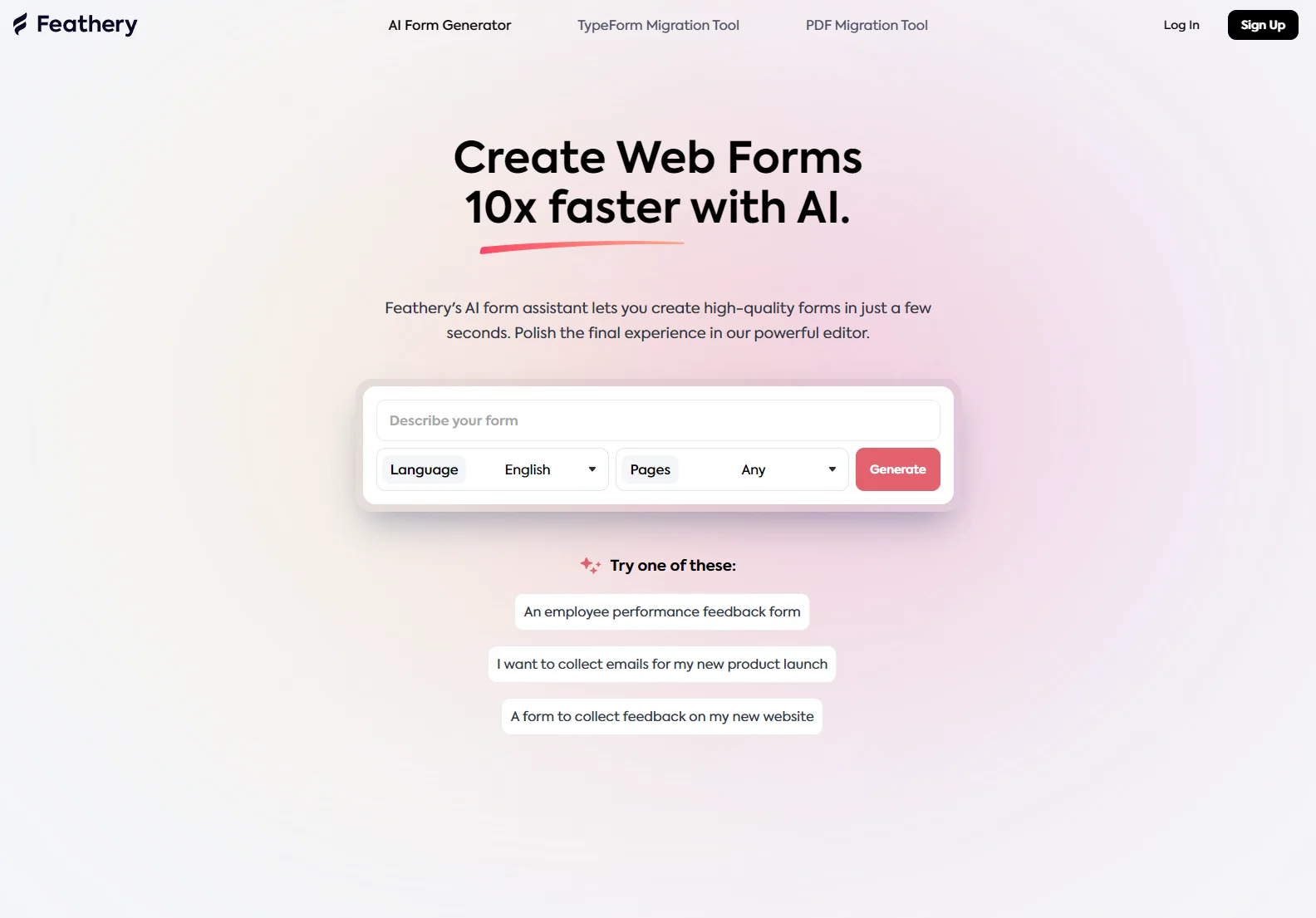 Feathery | AI Form Builder: Create Web Forms 10x Faster with AI