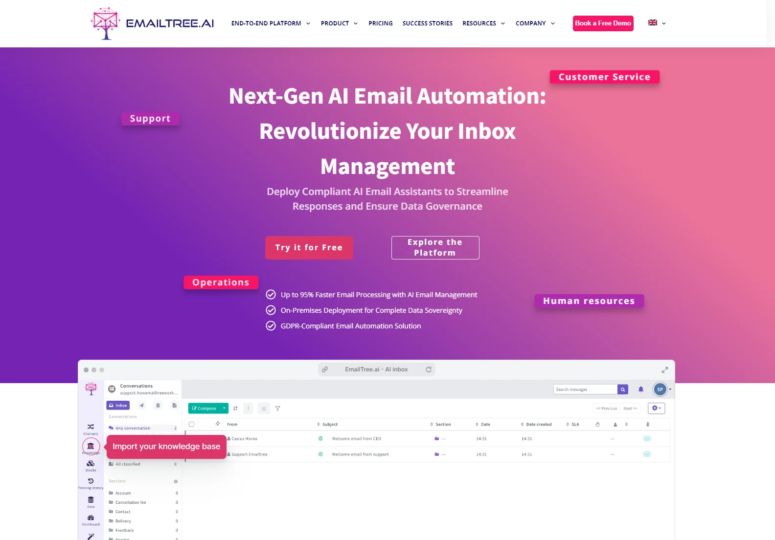 AI Email Automation | Best AI Email Assistant in 2024 | EmailTree.ai