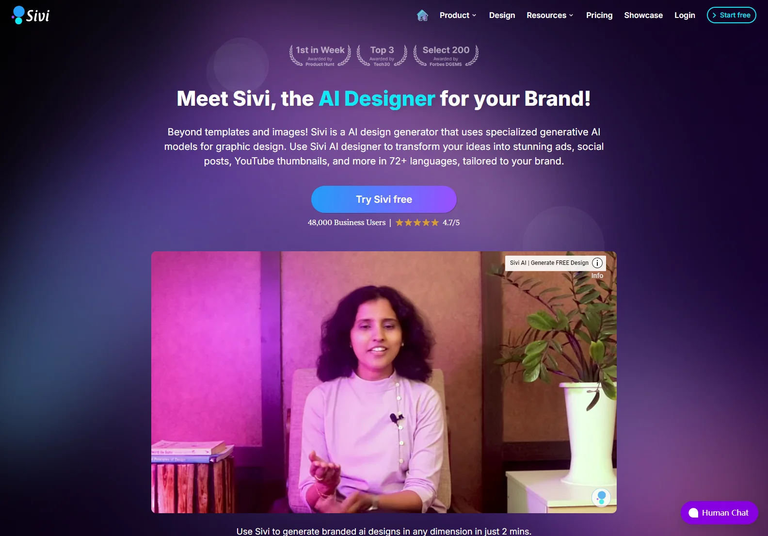 Sivi: Multilingual AI Design Generator for Stunning Brand Visuals