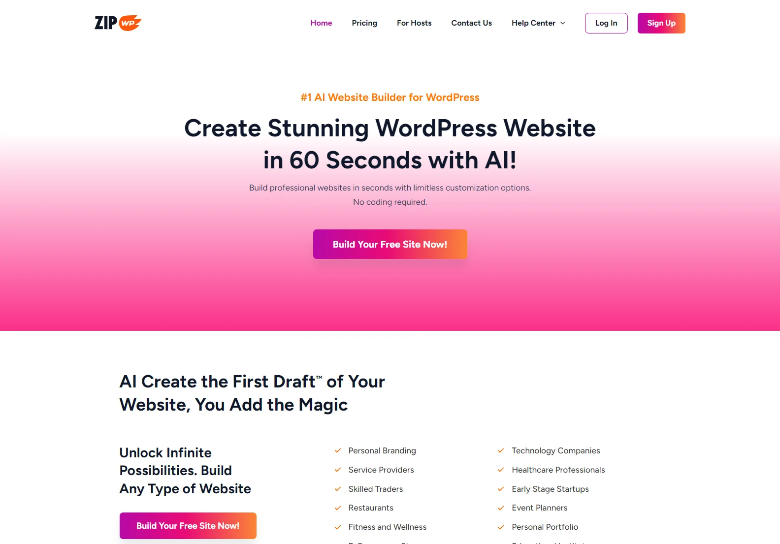 #1 AI Website Builder for WordPress | Create Stunning Websites in 60 Seconds