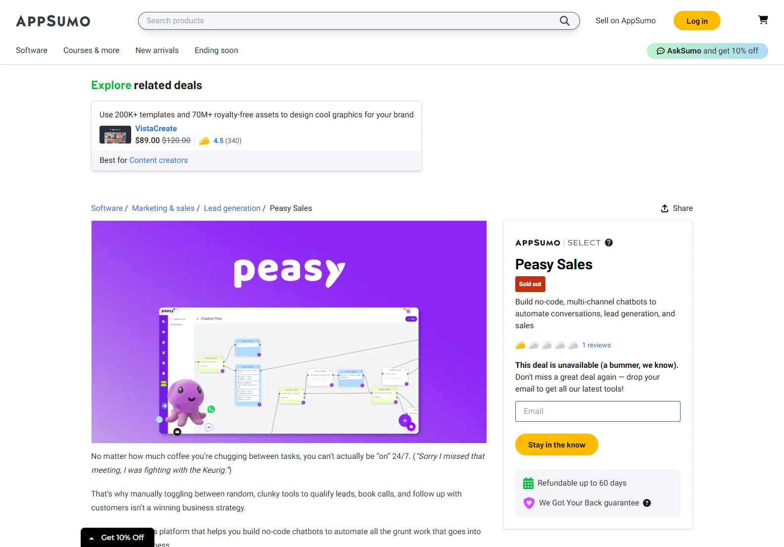 Peasy Sales: No-Code Chatbots for Automated Sales and Marketing