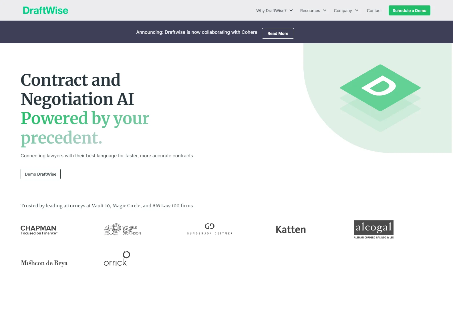 DraftWise: AI-Powered Contract Drafting and Negotiation for Lawyers