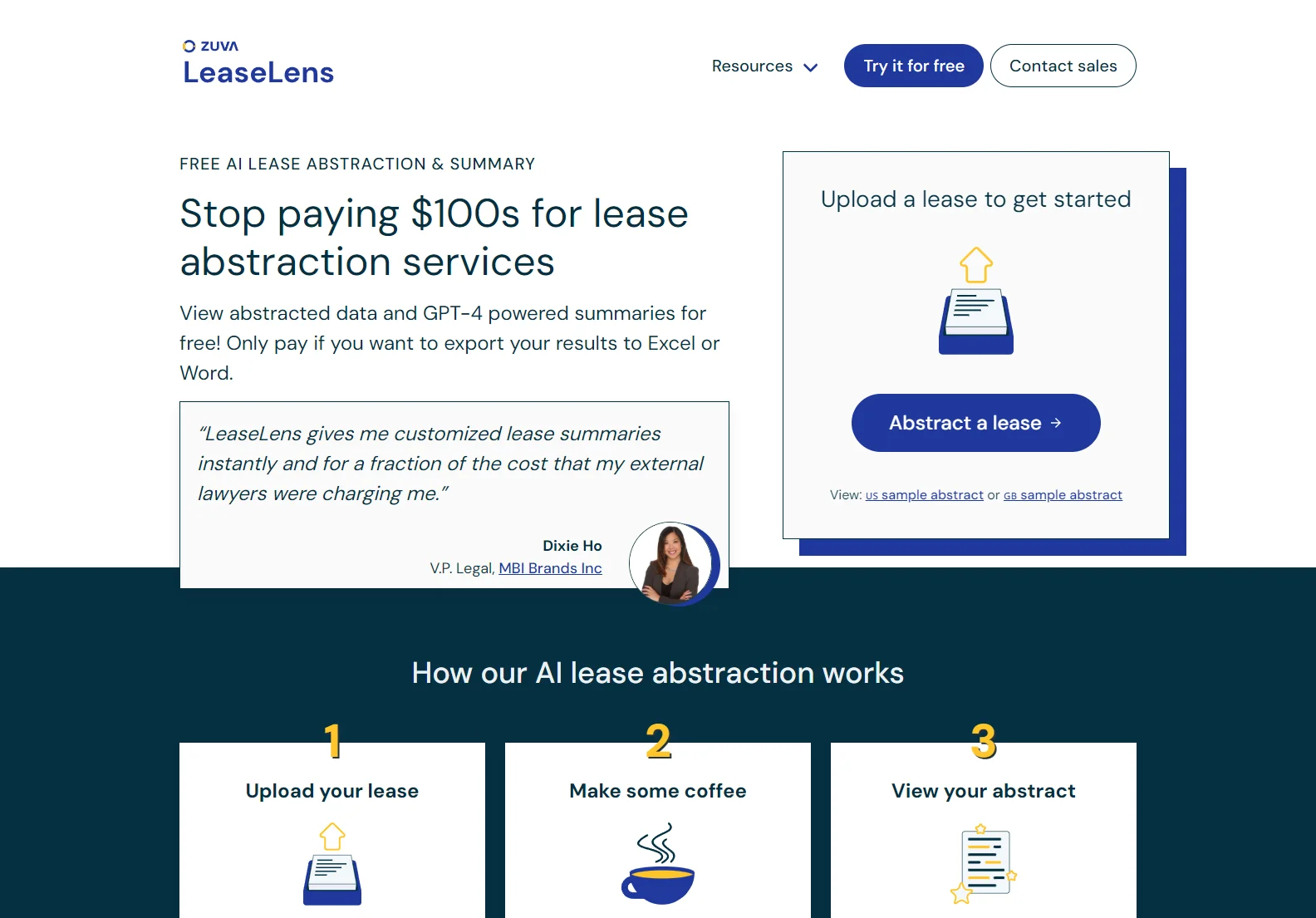 Free AI Lease Abstraction & Summary Tool | LeaseLens