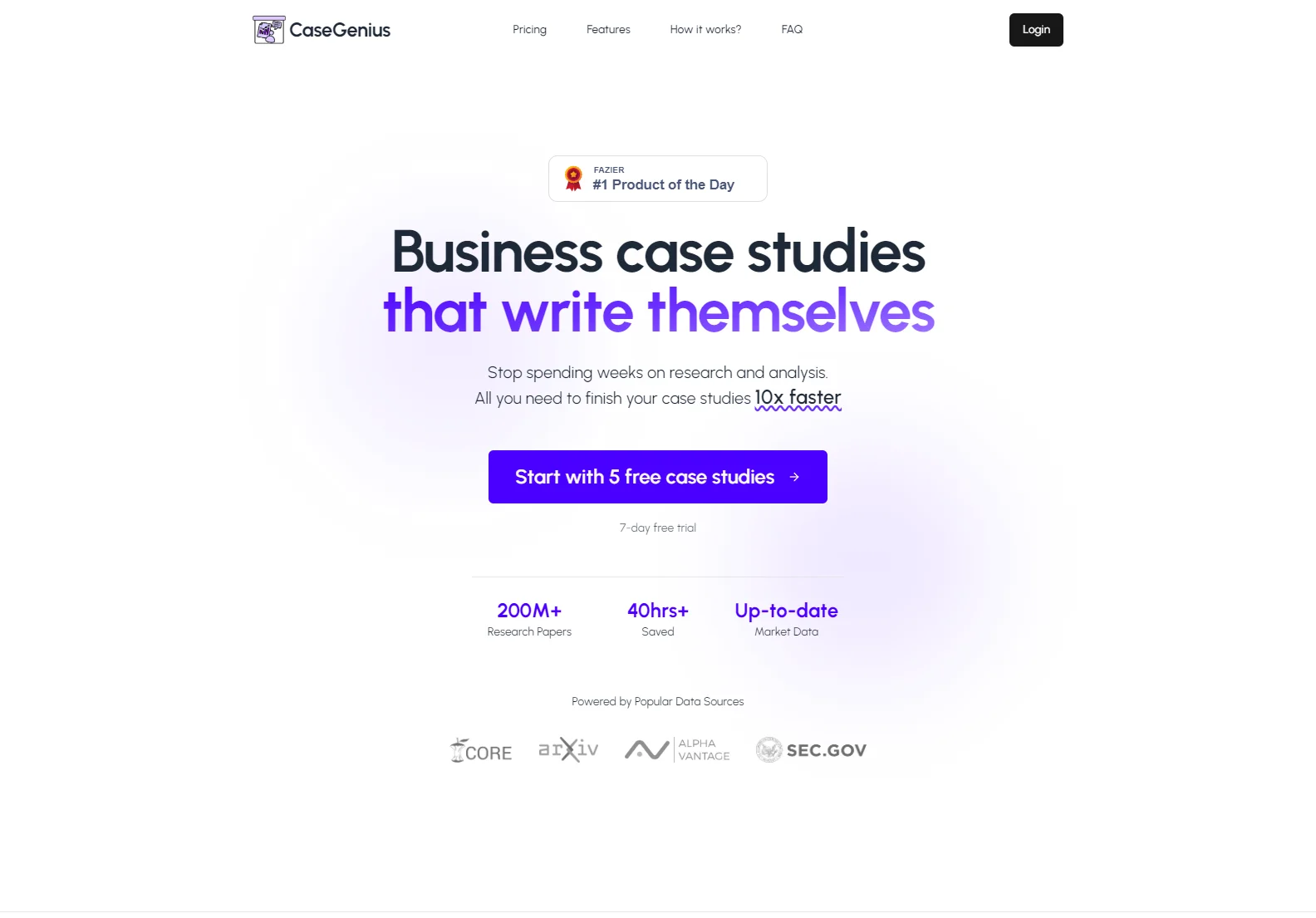 CaseGenius: AI-Powered Business Case Study Generator - 10x Faster Case Studies