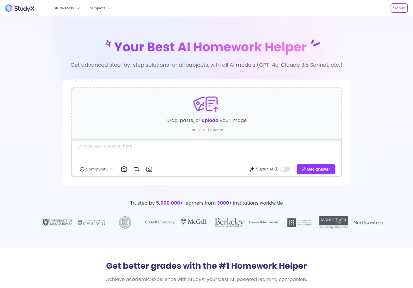 StudyX: AI Homework Helper & Step-by-Step AI Tutor for Academic Excellence