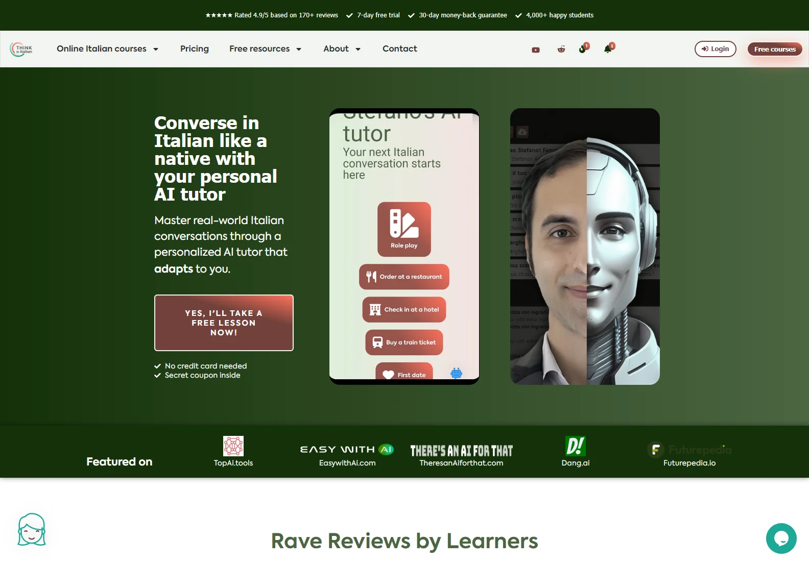 Master Italian Conversations with Your Personalized AI Tutor