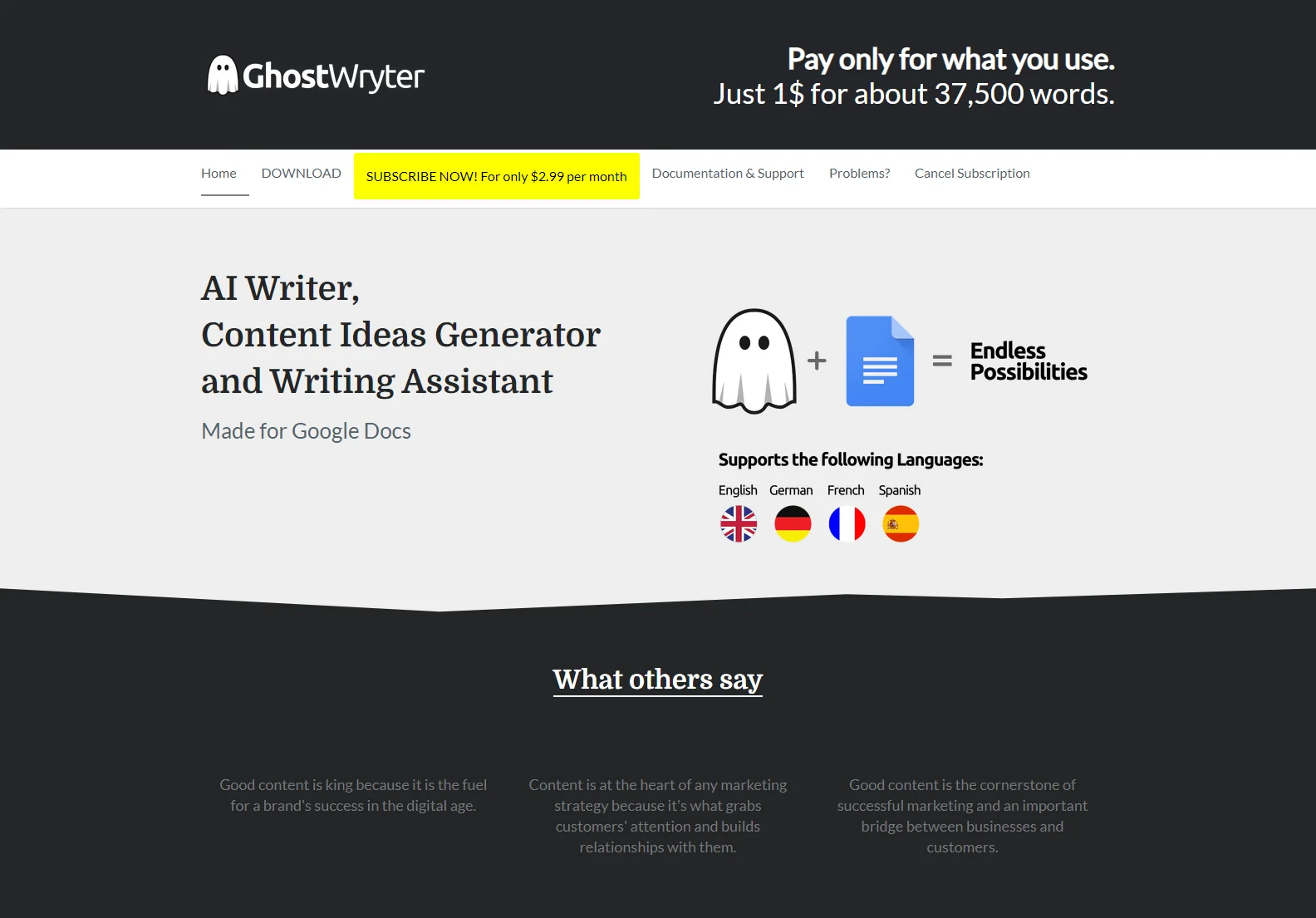 GPT GhostWryter: Affordable AI Writing Assistant for Google Docs