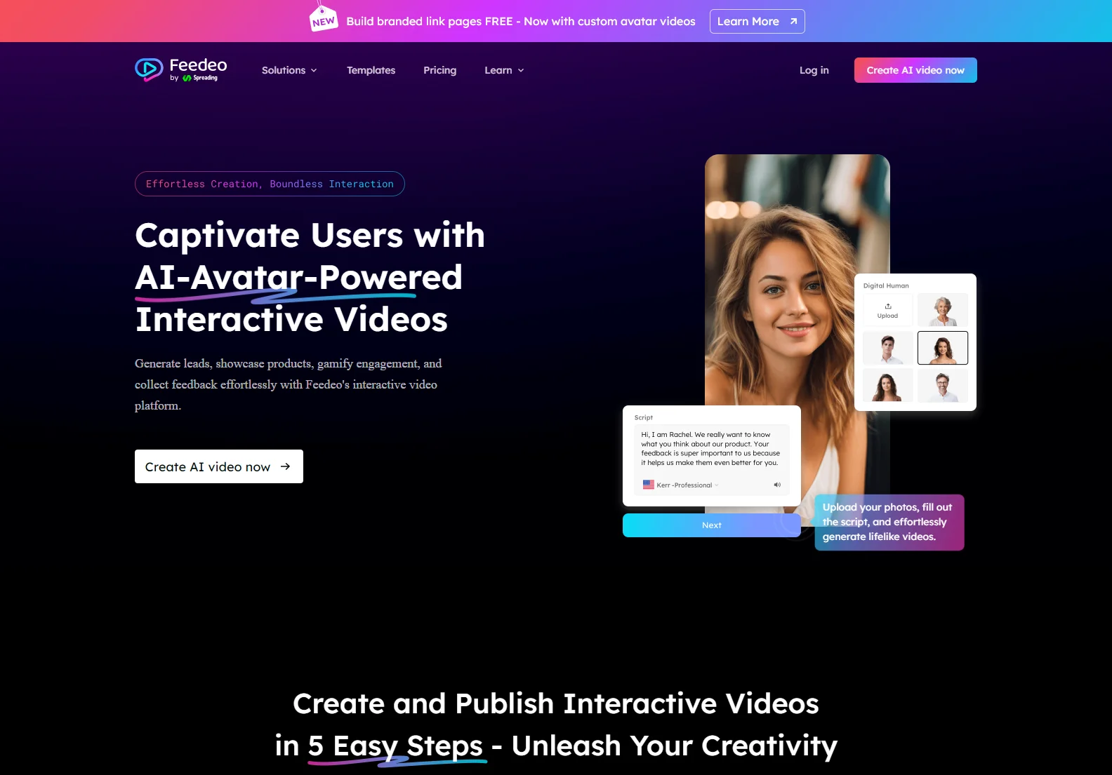 Feedeo: AI-Powered Interactive Video Generator for Enhanced Engagement