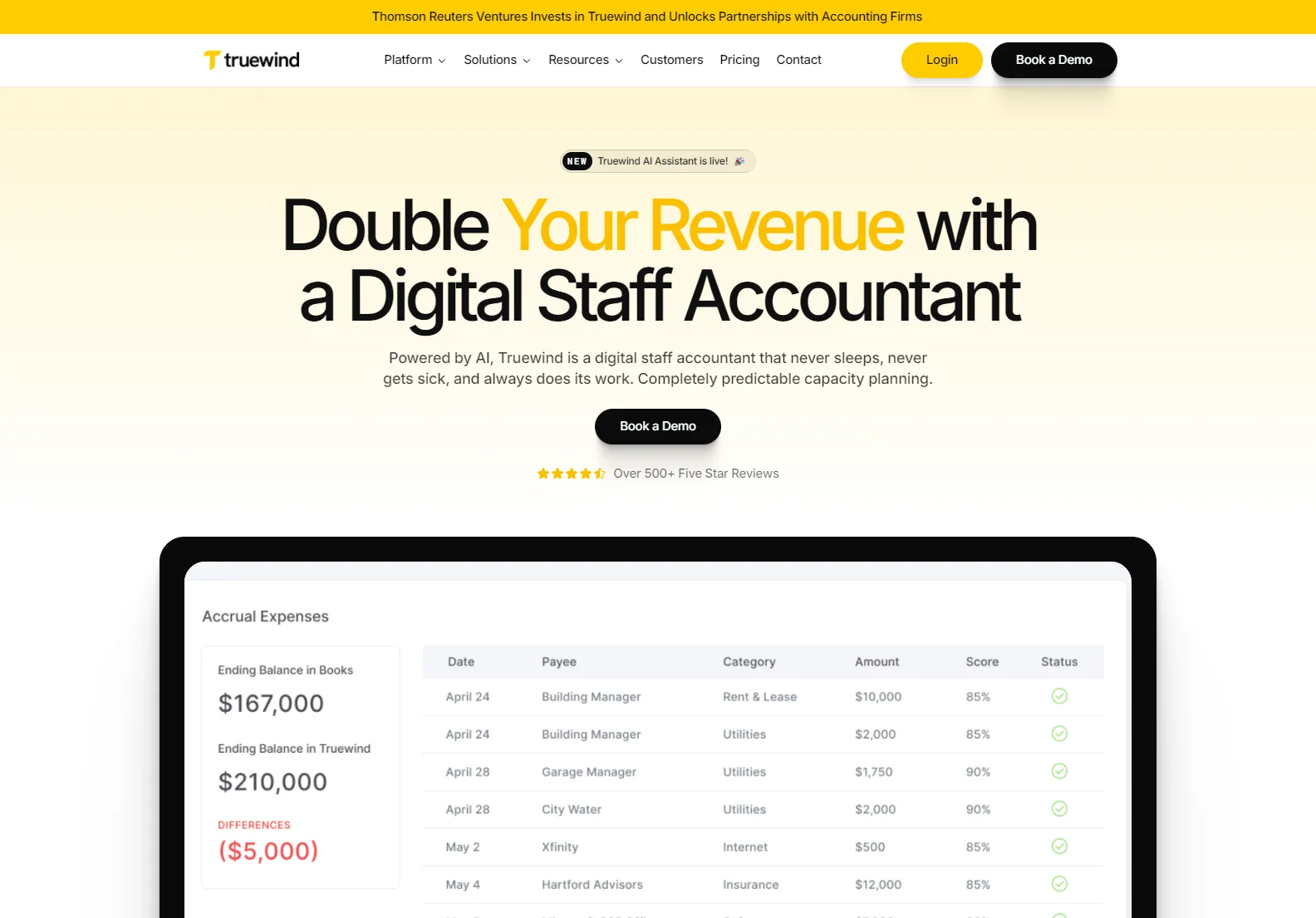 Truewind: AI-Powered Accounting Automation for Increased Efficiency and Revenue