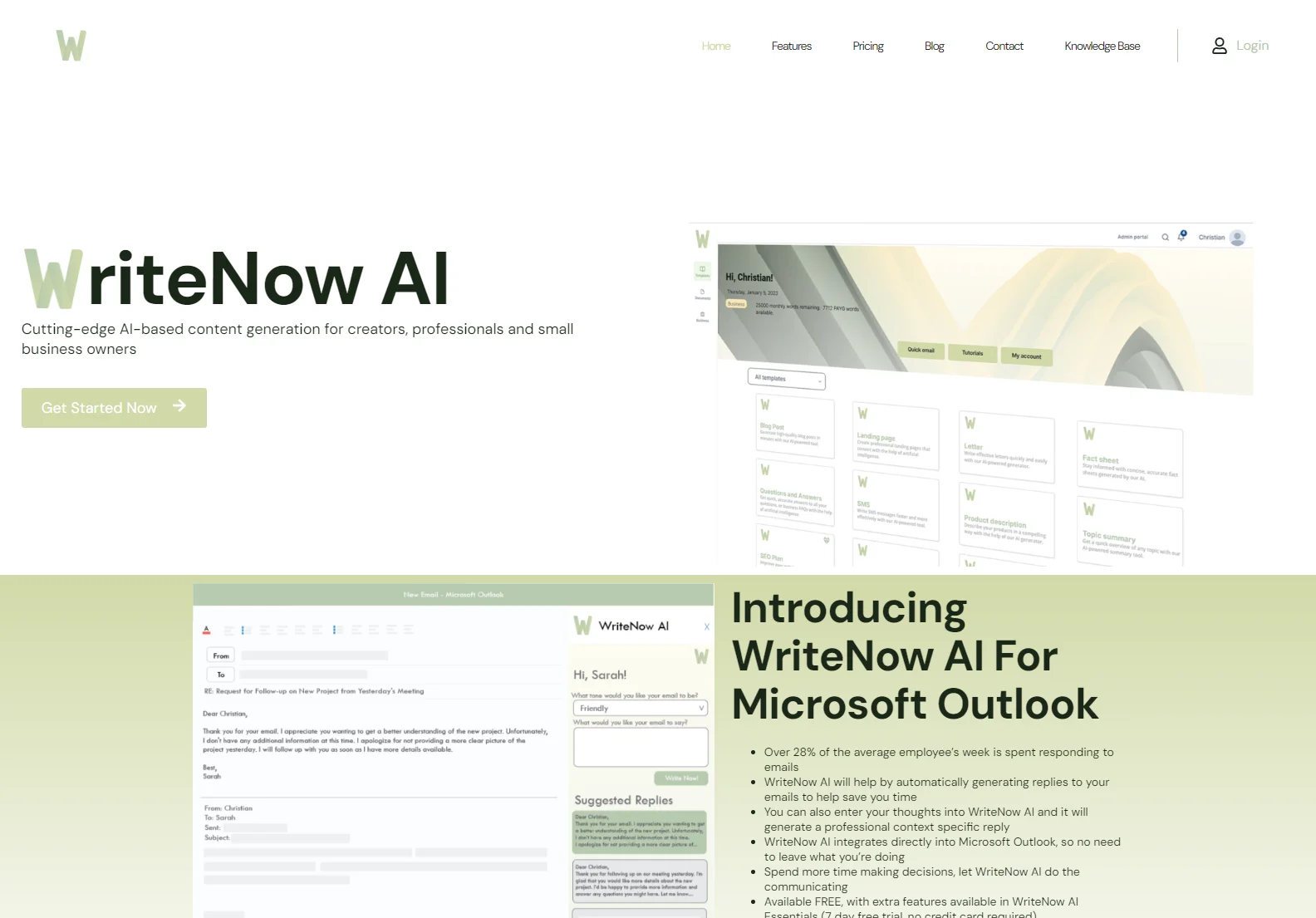 WriteNow AI: Streamline Content Creation & Email Management with AI