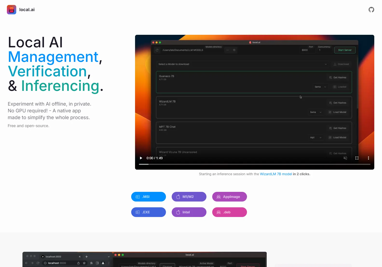 Local.ai: Your Offline AI Playground - Manage, Verify & Run AI Models Locally