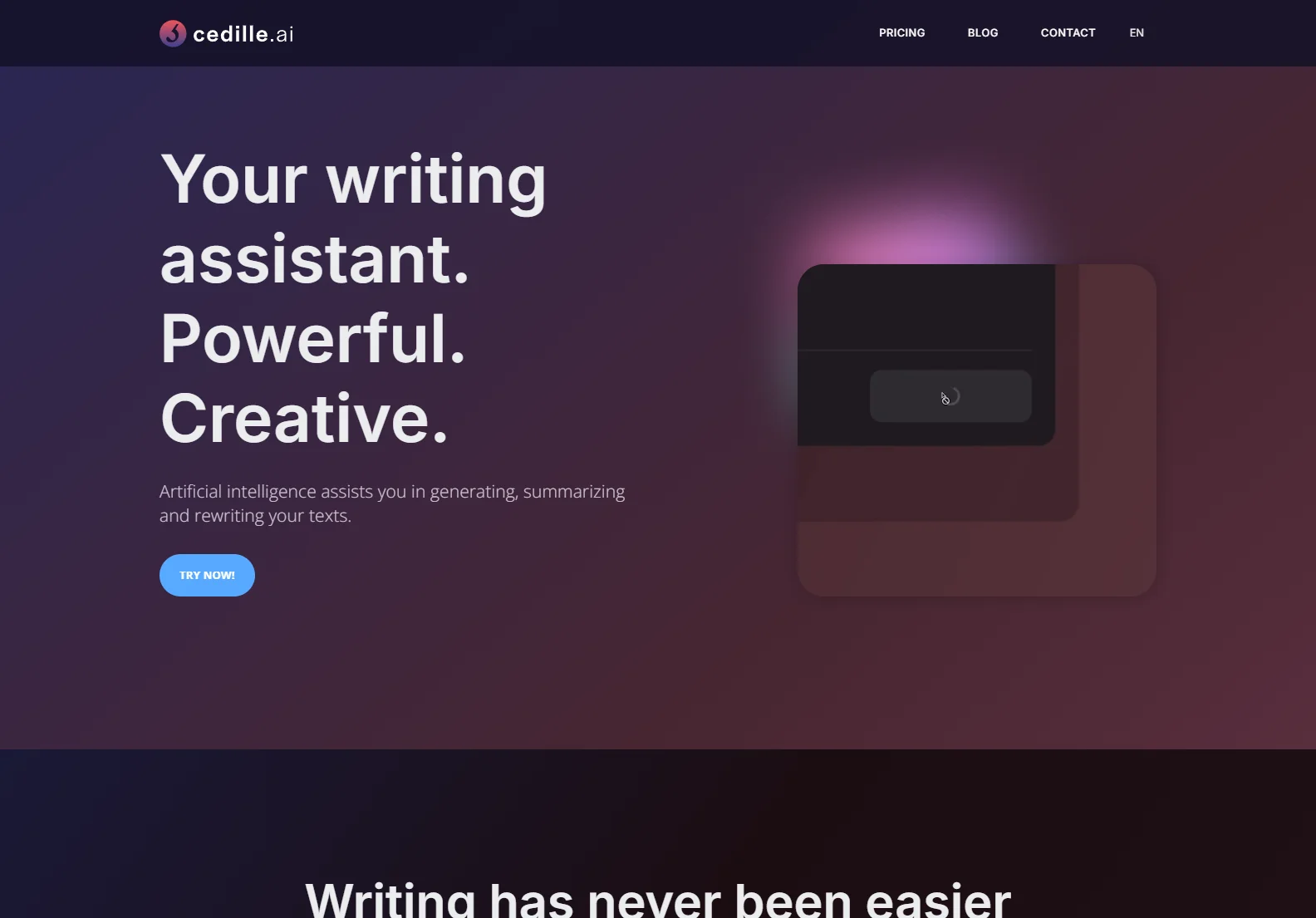 cedille.ai: Your AI-Powered Writing Assistant for Effortless Content Creation