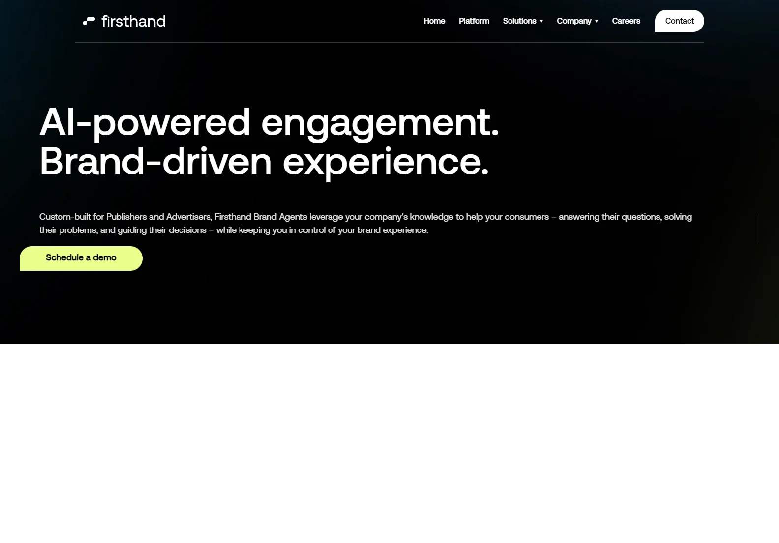 Firsthand: AI-Powered Brand Agents for Enhanced Customer Engagement