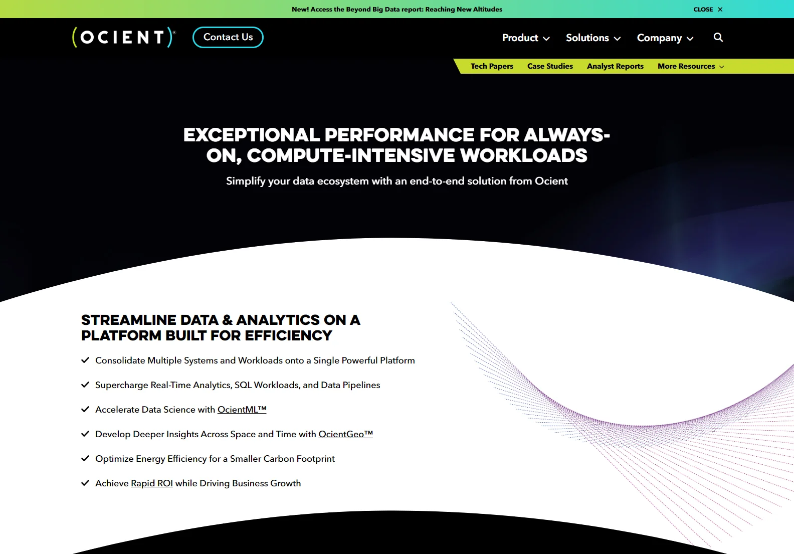 Ocient: Streamline Your Data Ecosystem with Powerful, Efficient Data Analytics