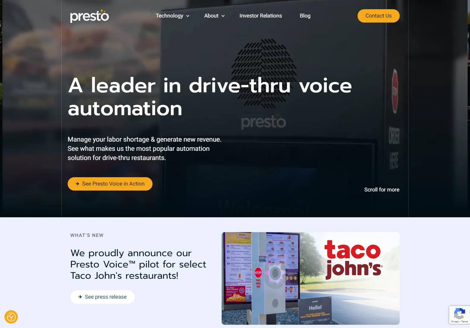 Presto: AI-Powered Drive-Thru Automation for Increased Efficiency and Revenue