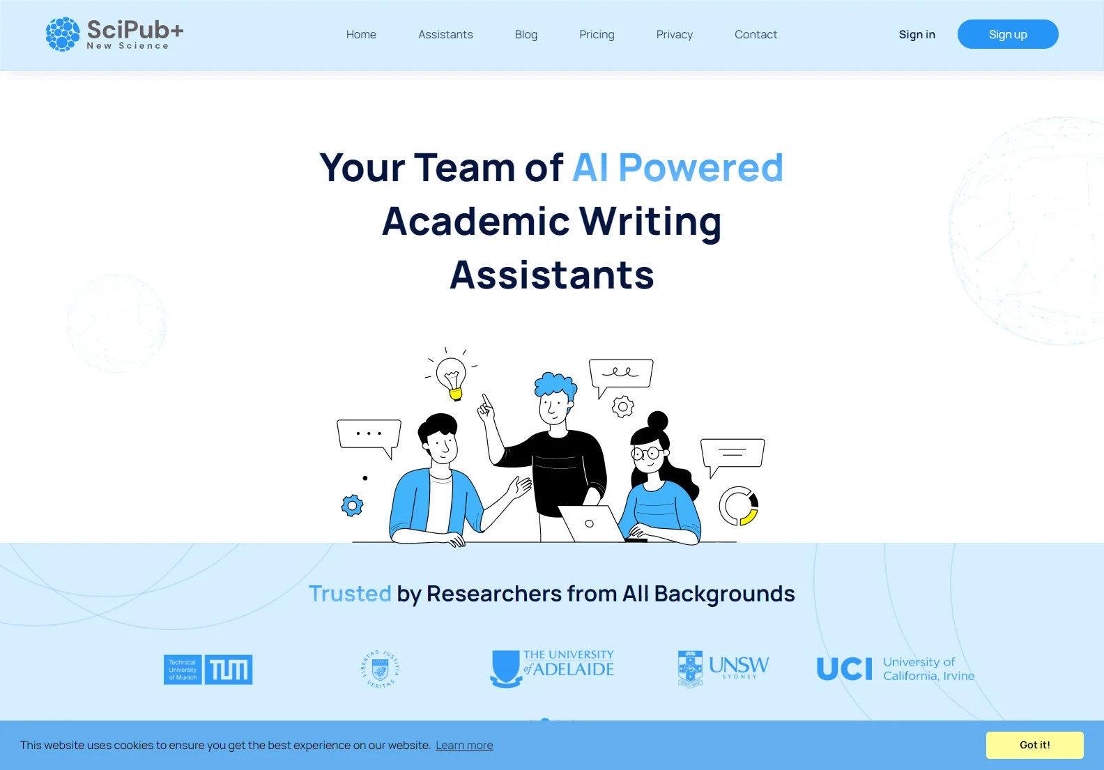 SciPub+: AI-Powered Academic Writing Assistants for Researchers