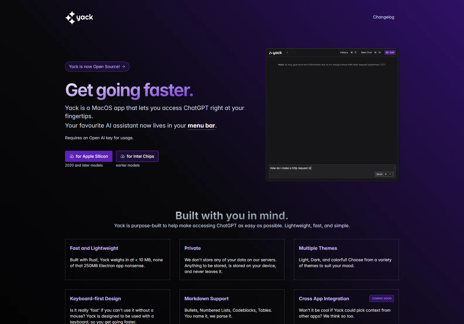 Yack: Open-Source ChatGPT App for MacOS - Fast, Private, and Keyboard-Friendly
