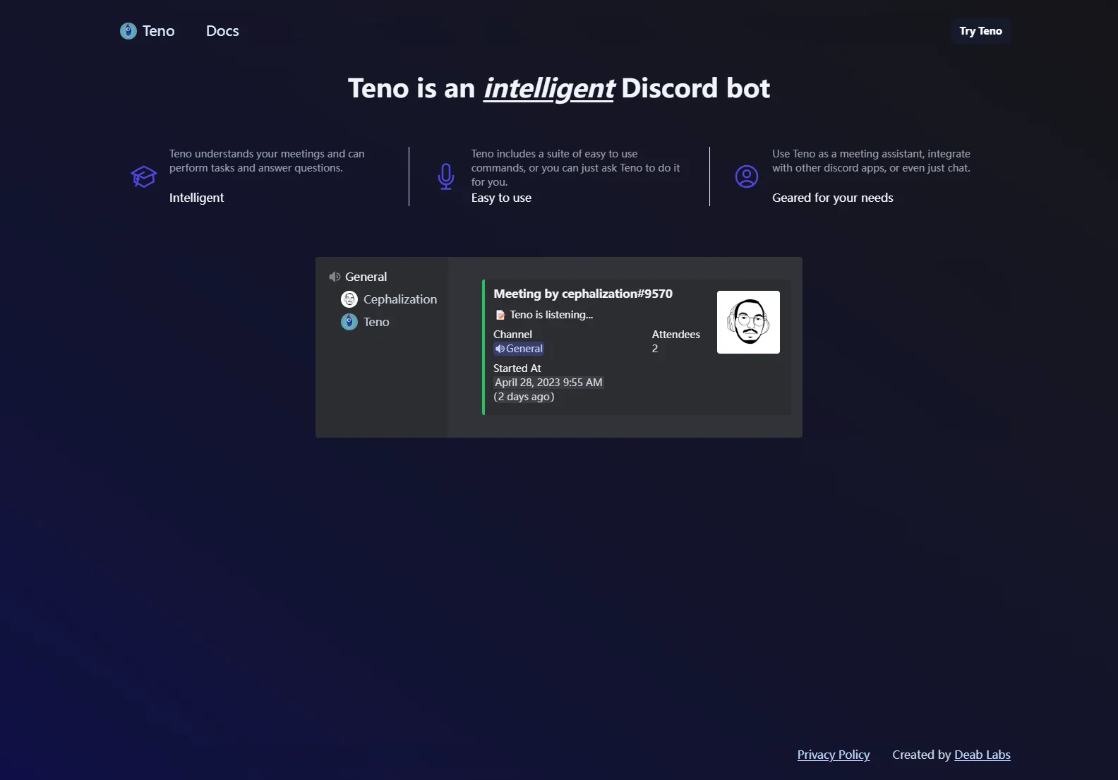 Teno Chat: Your Intelligent Discord Meeting Assistant