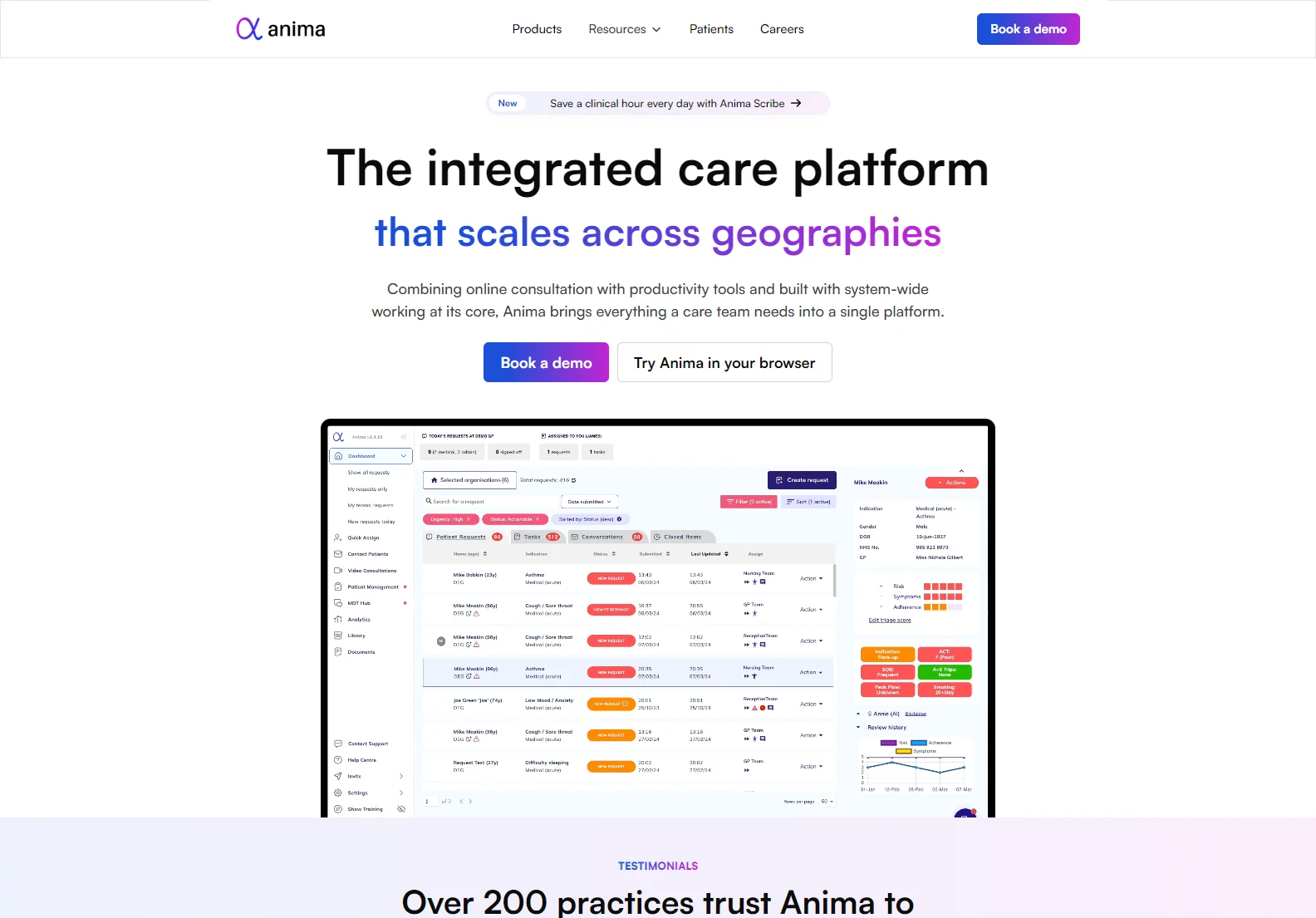 Anima: AI-Powered Integrated Care Platform for Enhanced Efficiency