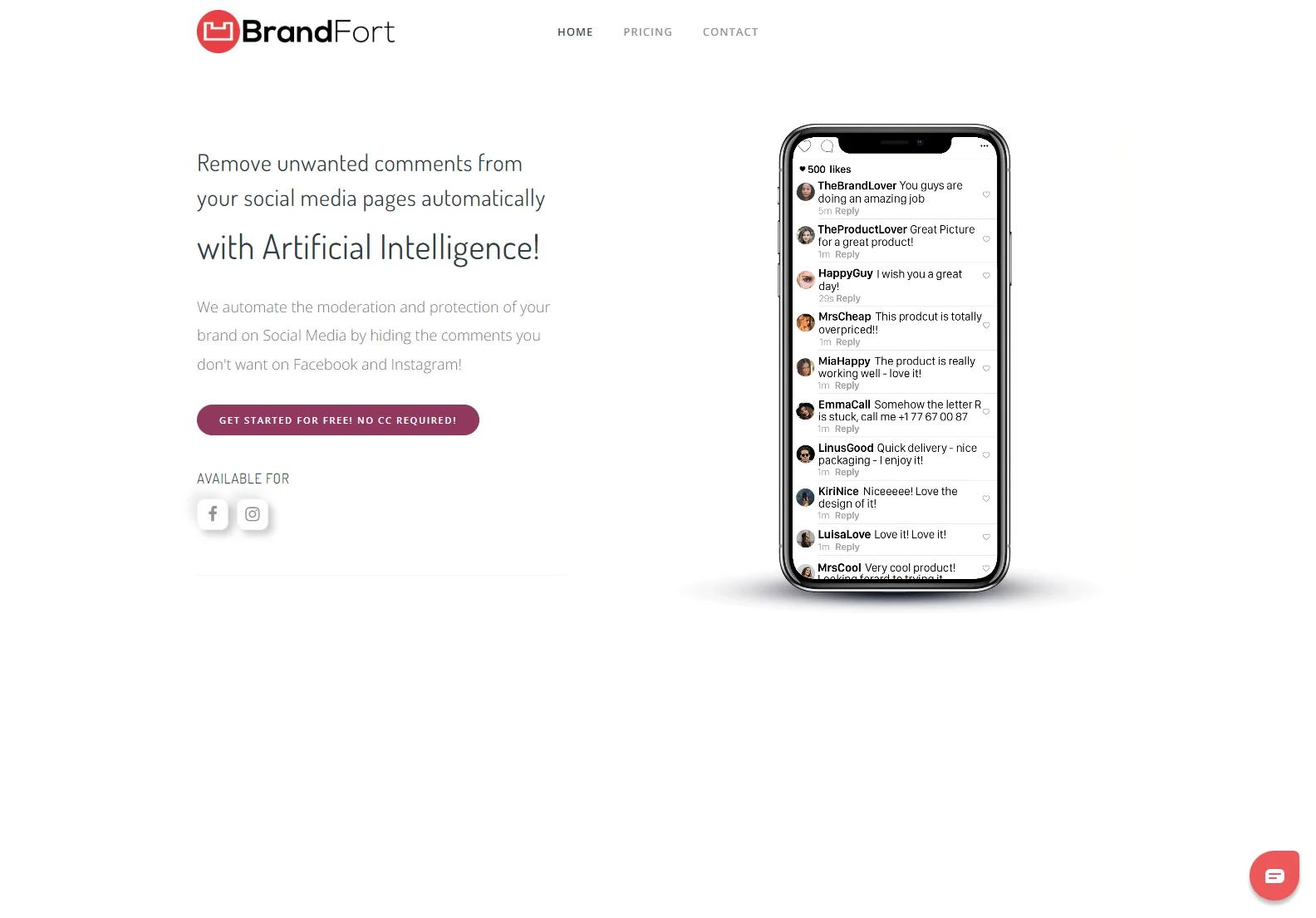 Brandfort.co: AI-Powered Social Media Comment Management for Facebook & Instagram