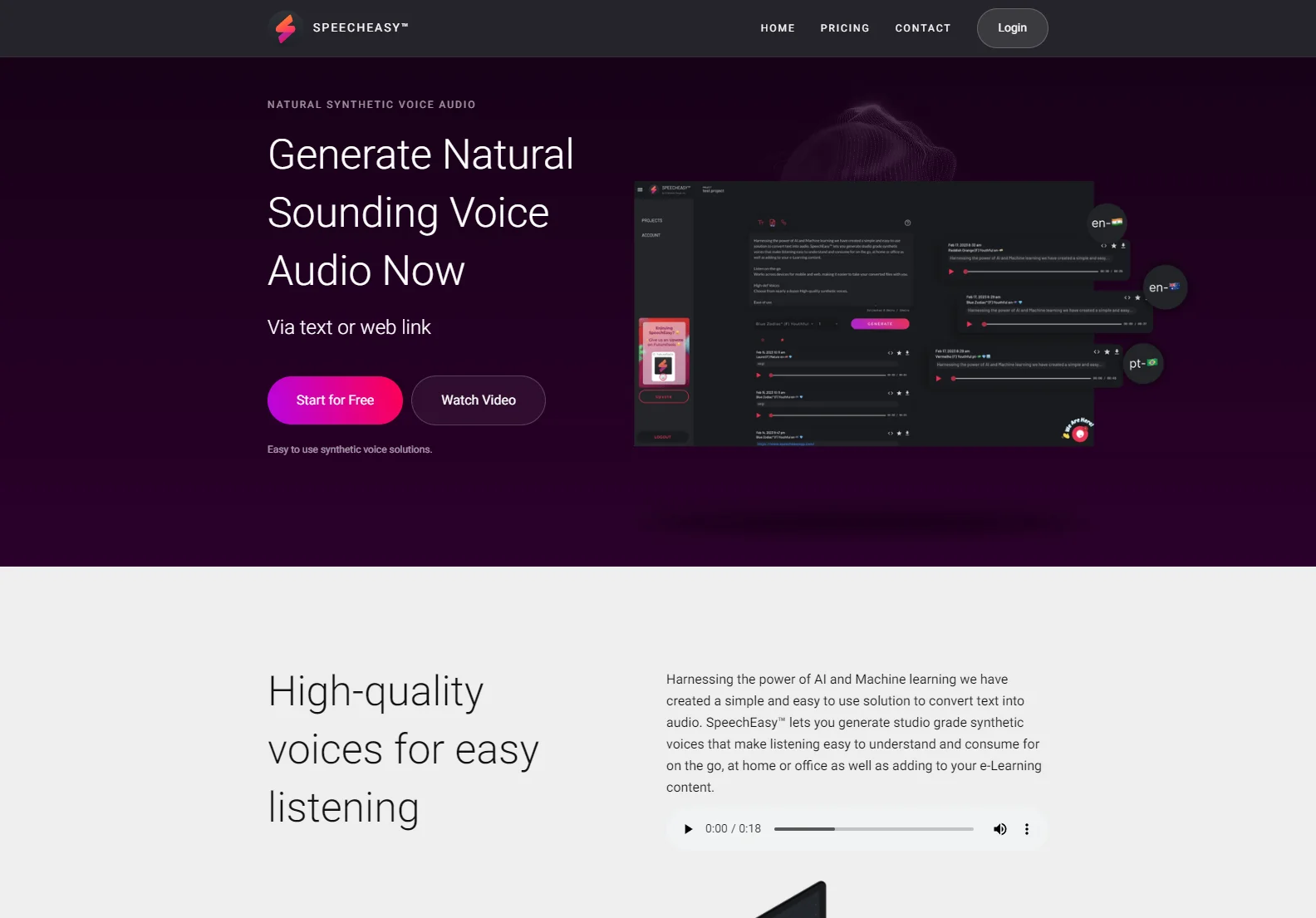 SpeechEasy: AI-Powered Text-to-Speech for Natural-Sounding Audio