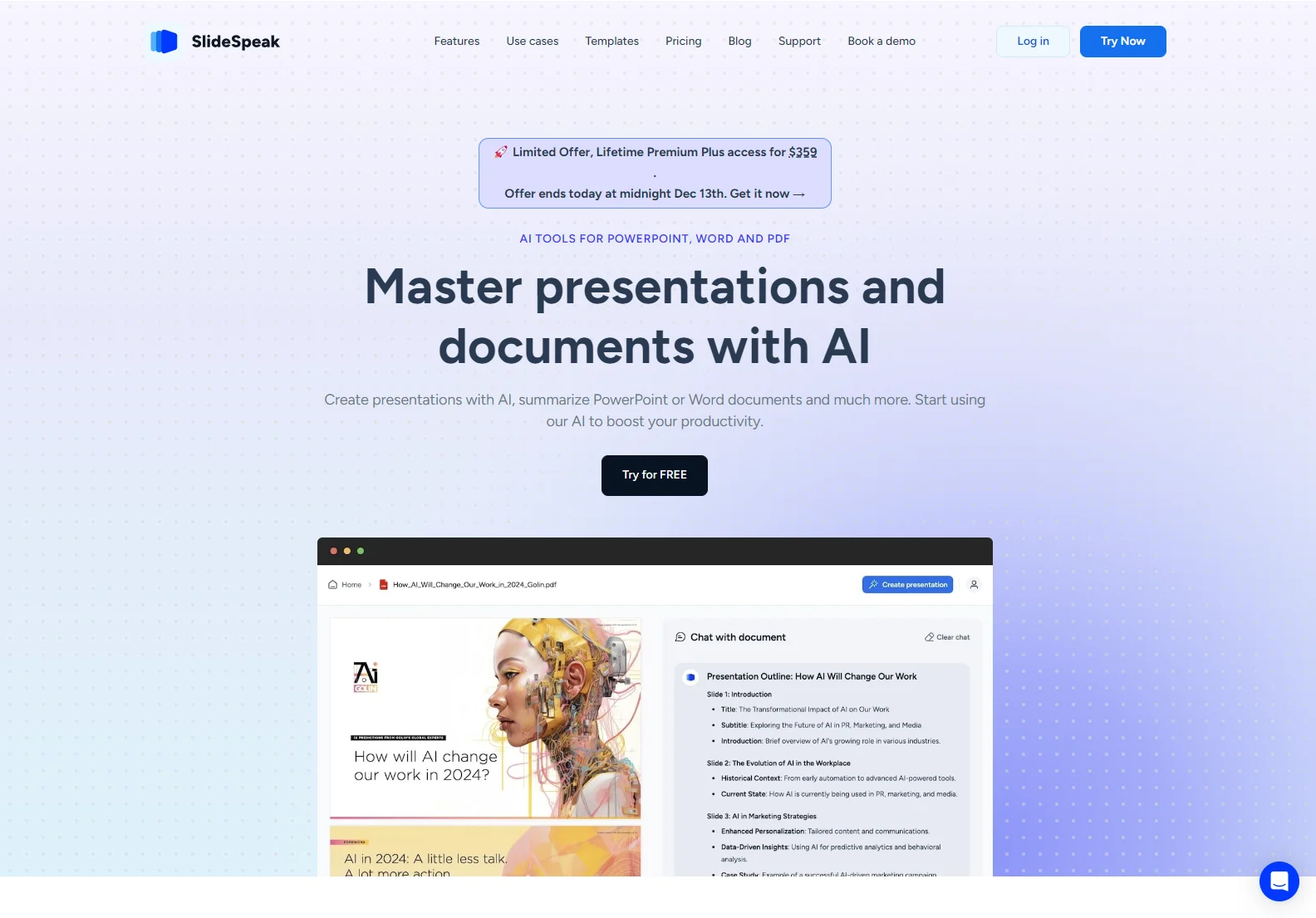 SlideSpeak: AI-Powered Presentation Creation and Summarization