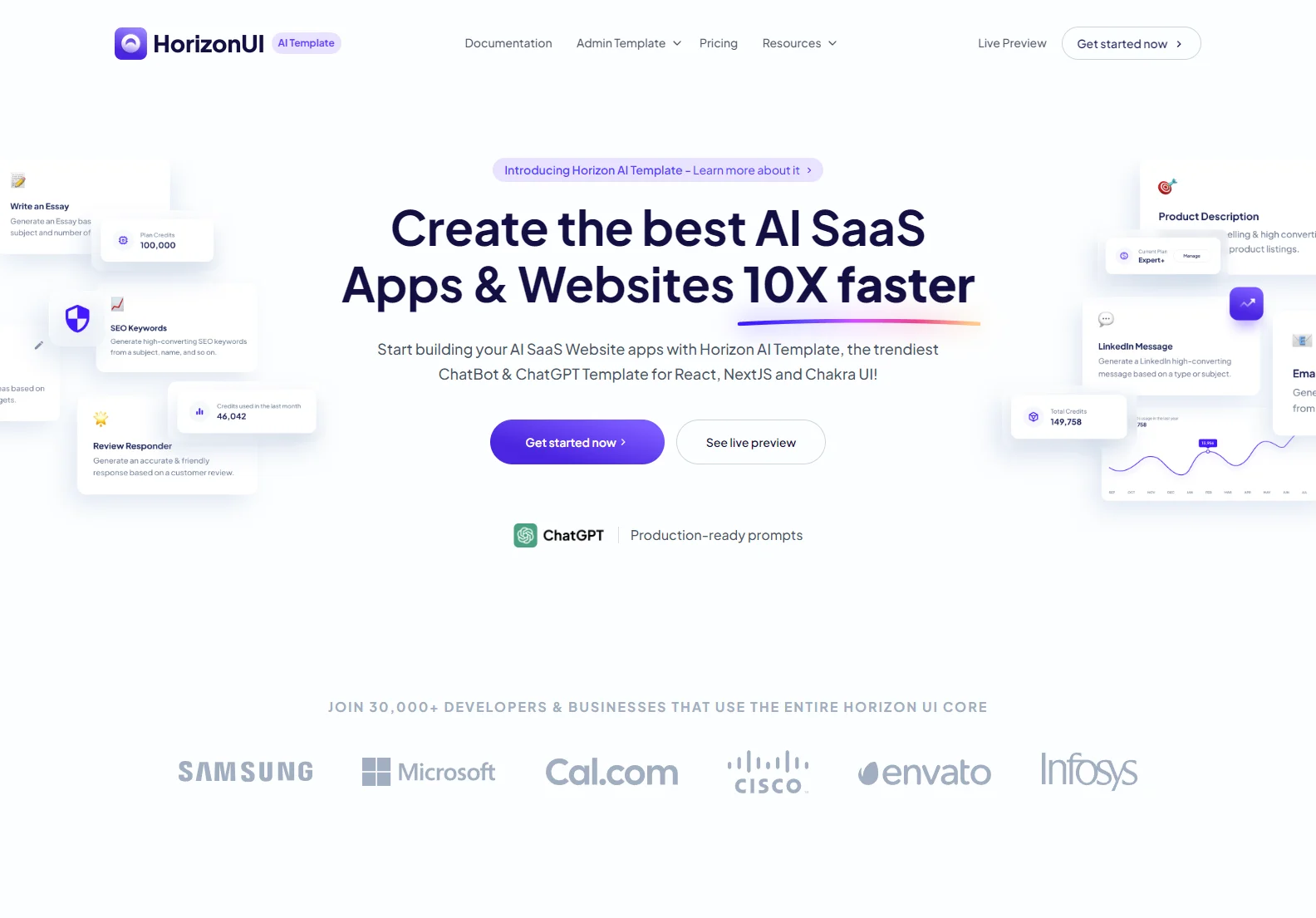 Horizon AI Template: The Best ChatBot Website Template for AI-Powered Applications