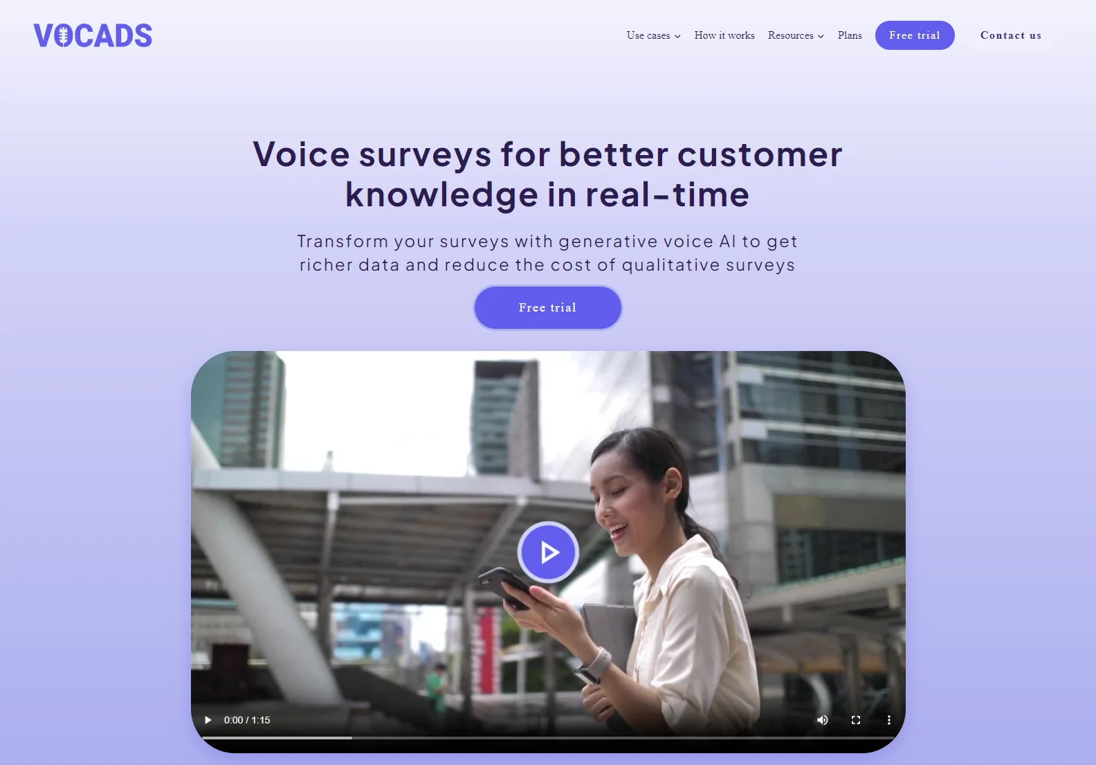 VOCADS: AI-Powered Voice Surveys for Real-Time Customer Insights