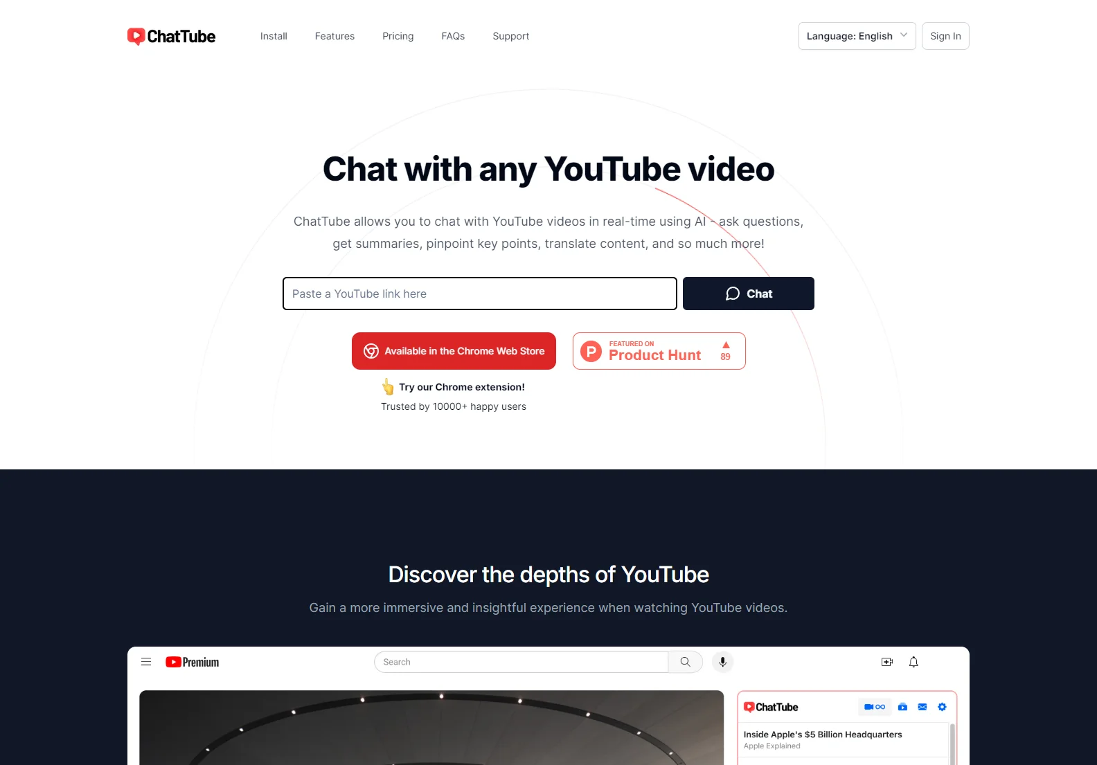 ChatTube: AI-Powered Real-Time Chat with YouTube Videos