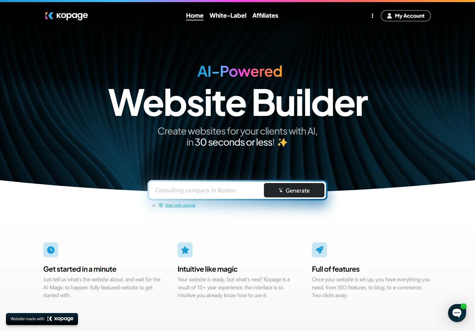 Kopage: The AI-Powered Website Builder for Fast, Intuitive Website Creation