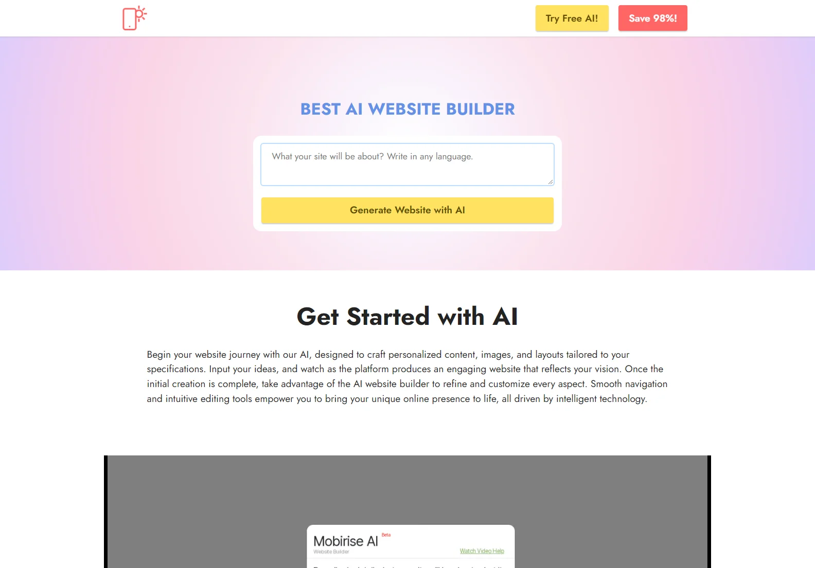 Mobirise: The Ultimate AI-Powered Website Builder