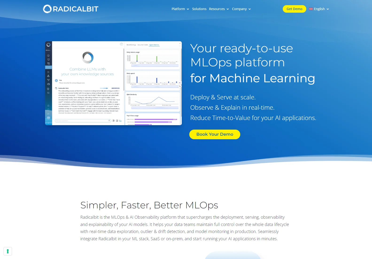 Radicalbit MLOps Platform: Deploy, Serve, and Monitor AI Models Efficiently