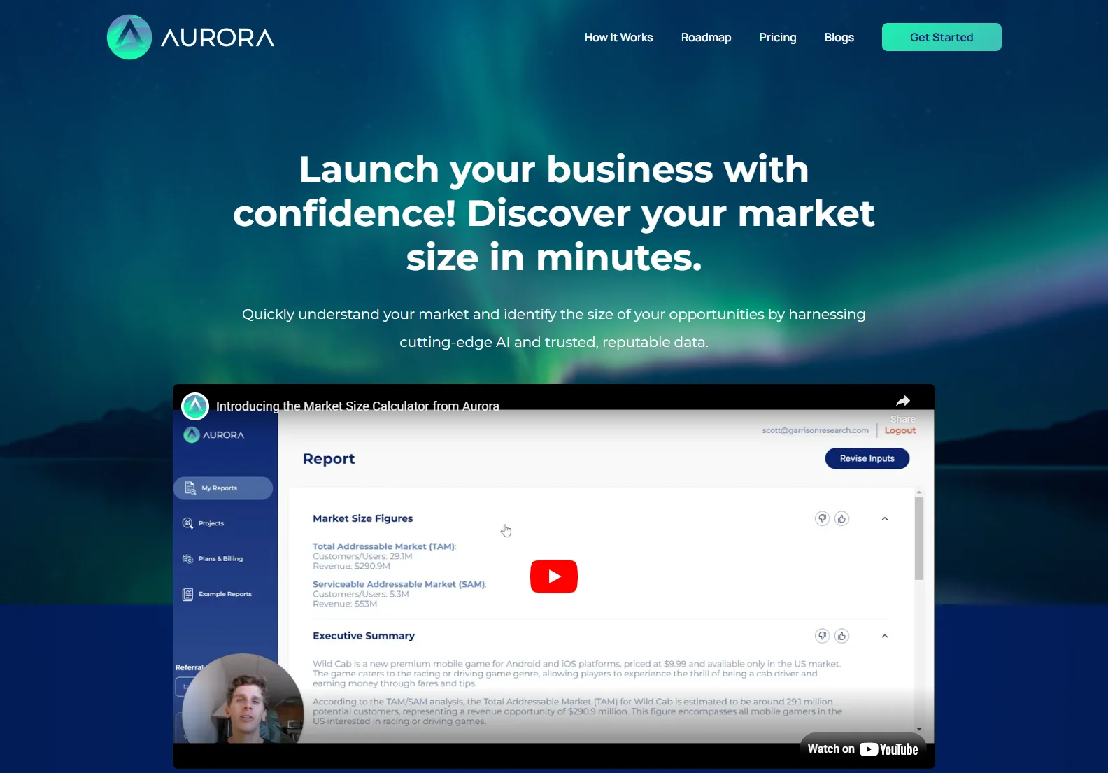 Aurora: AI-Powered Market Research Tool for Startups