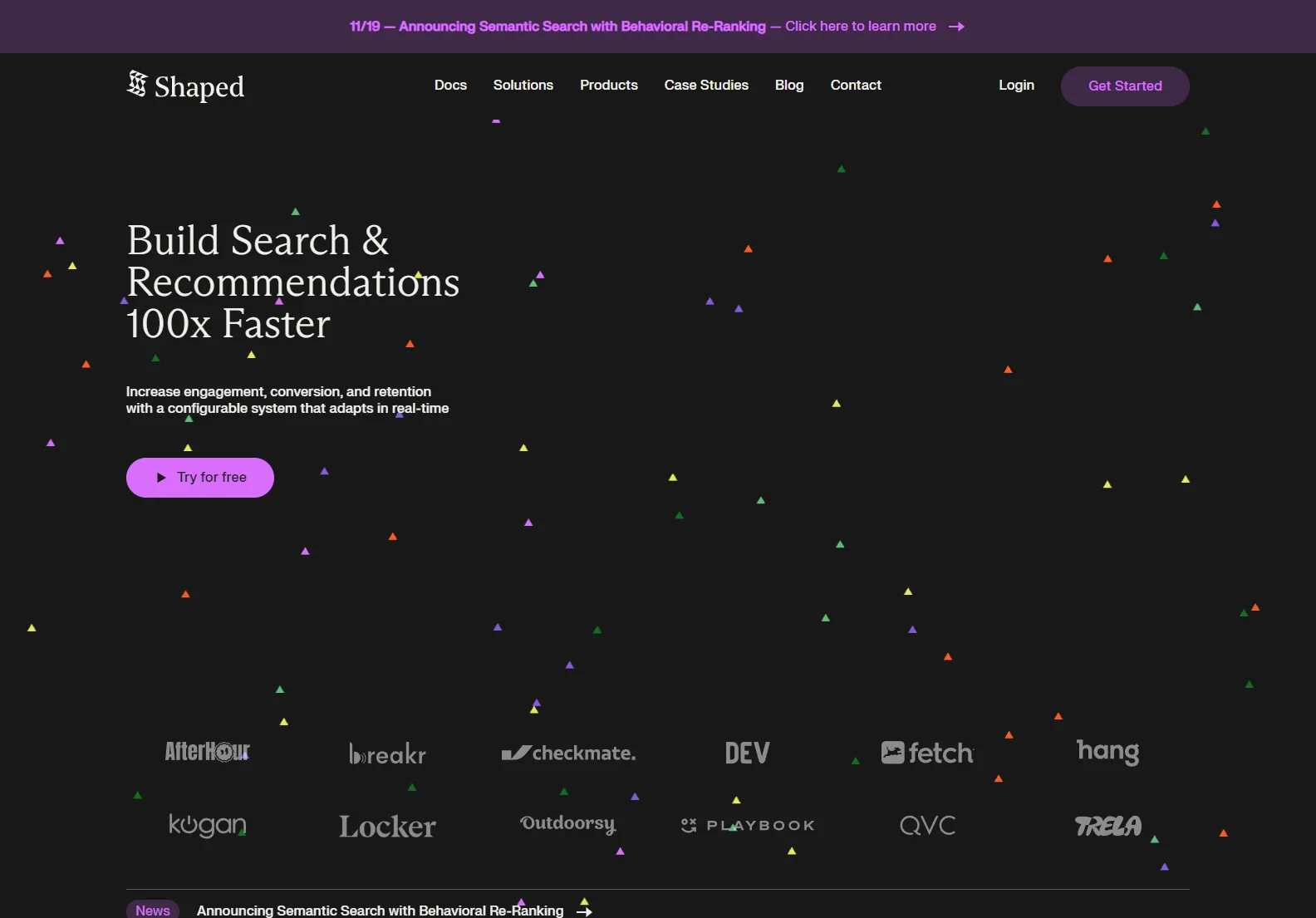 Shaped: AI-Powered Search and Recommendation Solutions