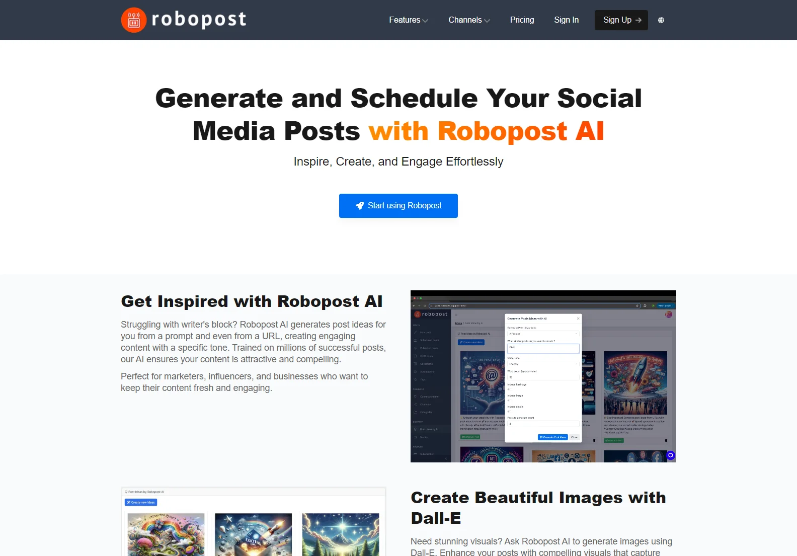 AI Posts Generator - Robopost AI: Create Engaging Social Media Content Effortlessly