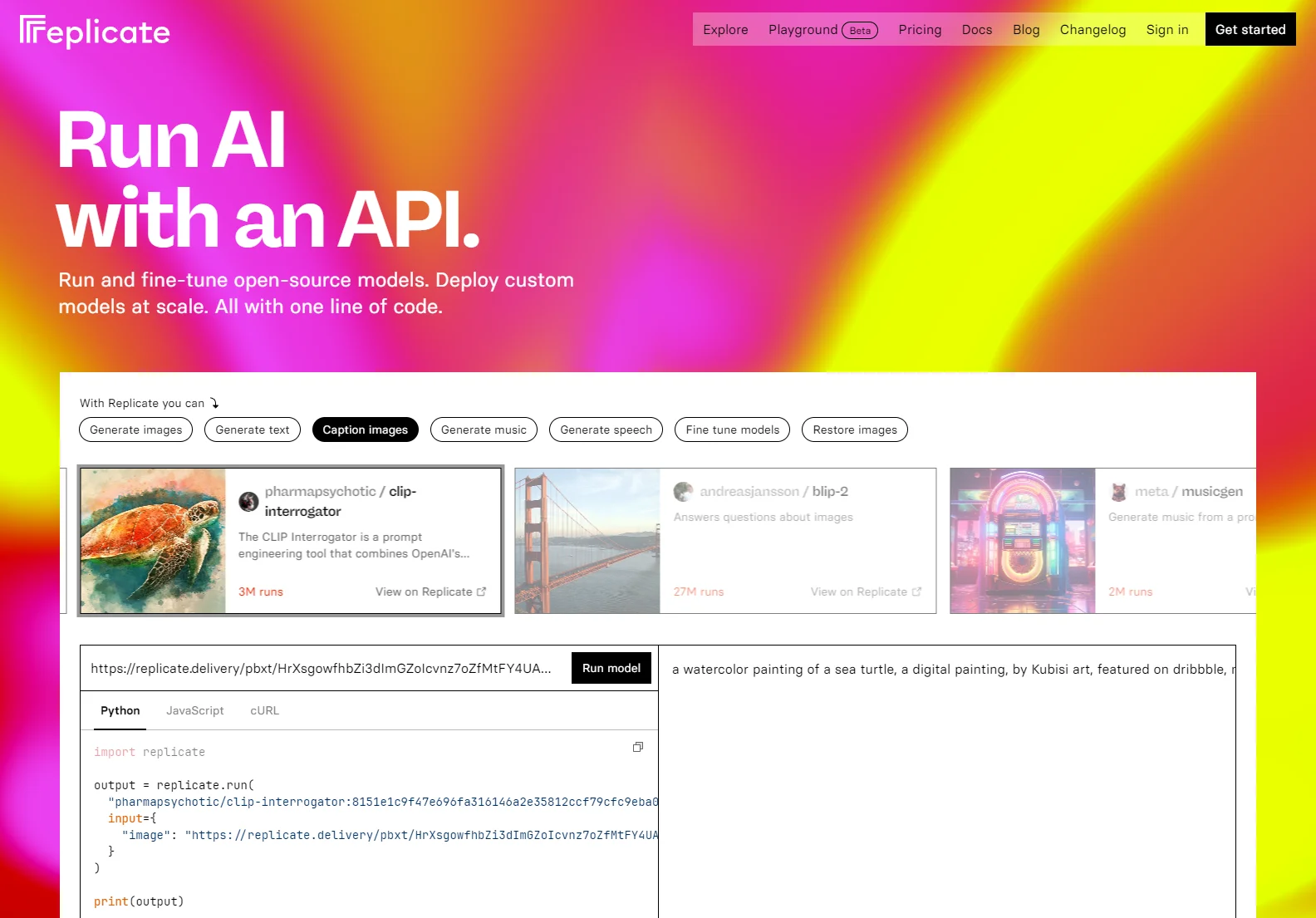 Replicate — Run AI with an API