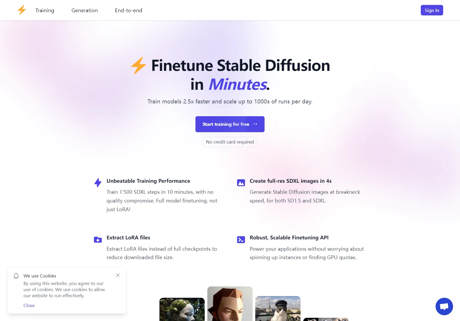 dreamlook.ai: Finetune Stable Diffusion Models in Minutes