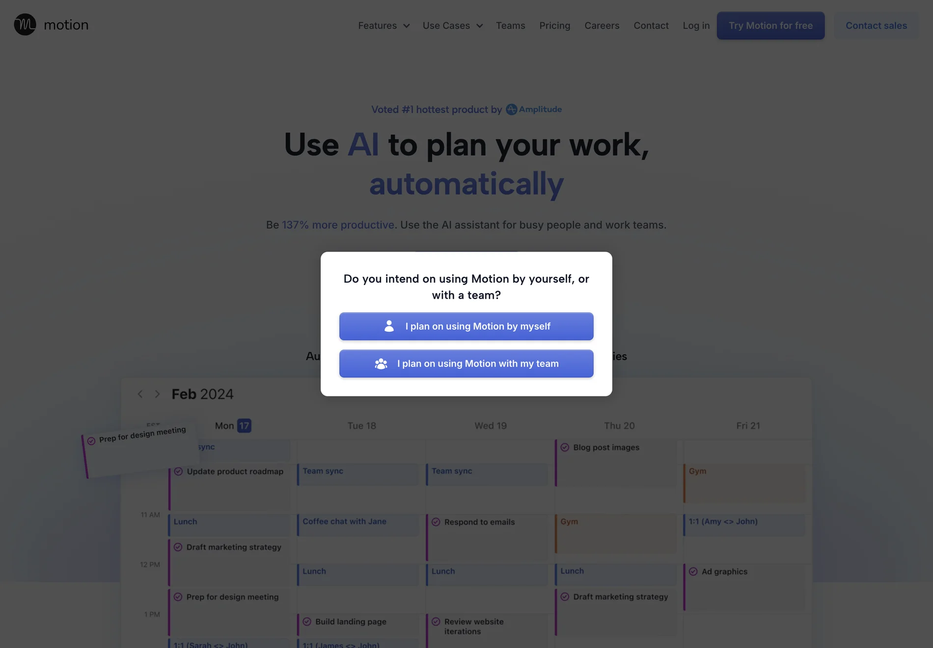 Motion: AI-Powered Task Management for Increased Productivity