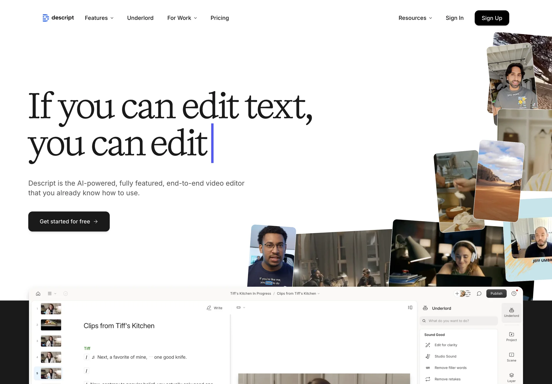 Descript: Edit Videos & Podcasts Like a Doc | AI Video Editor