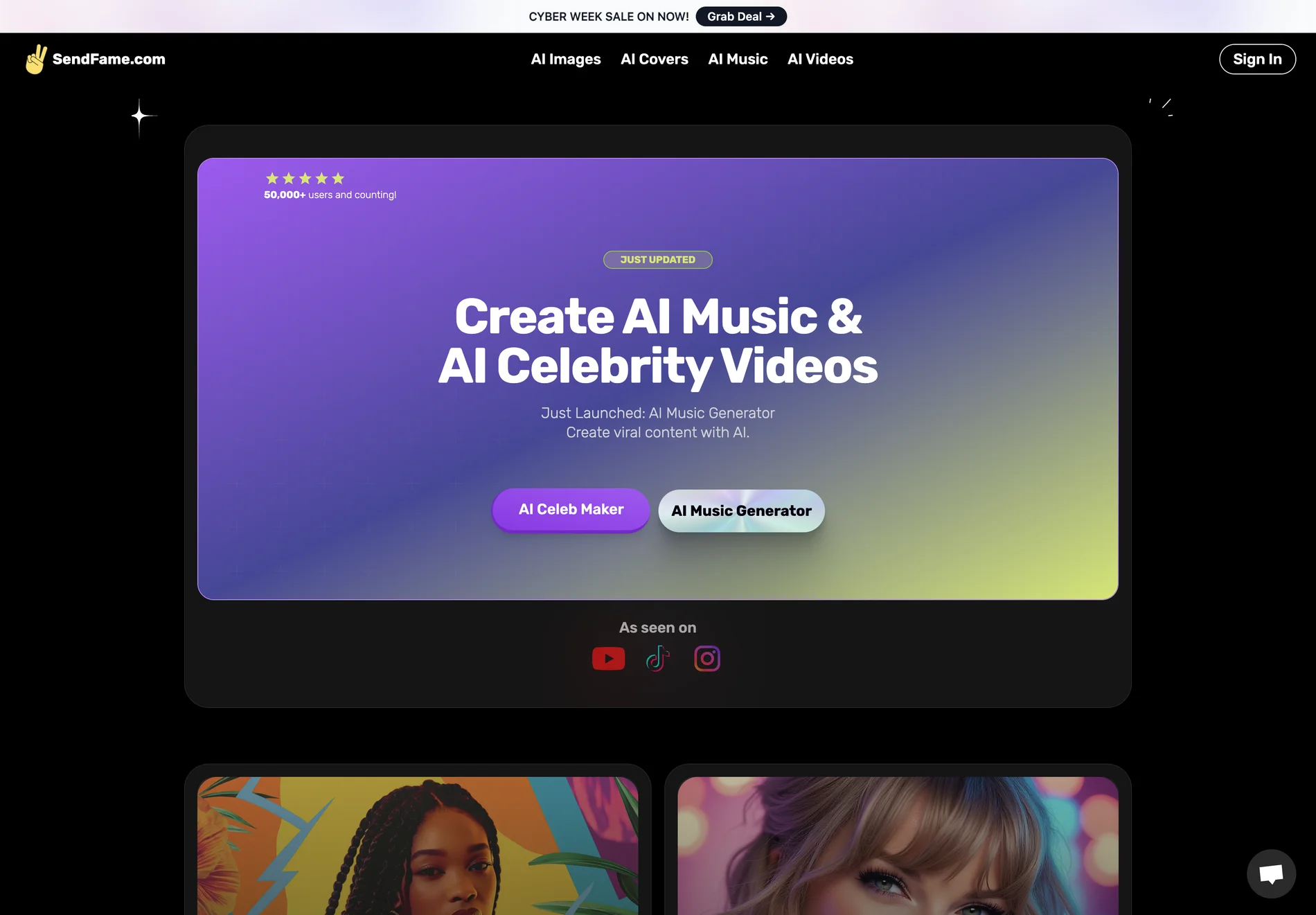 AI Music Generator & AI Celebrity Video Messages - SendFame