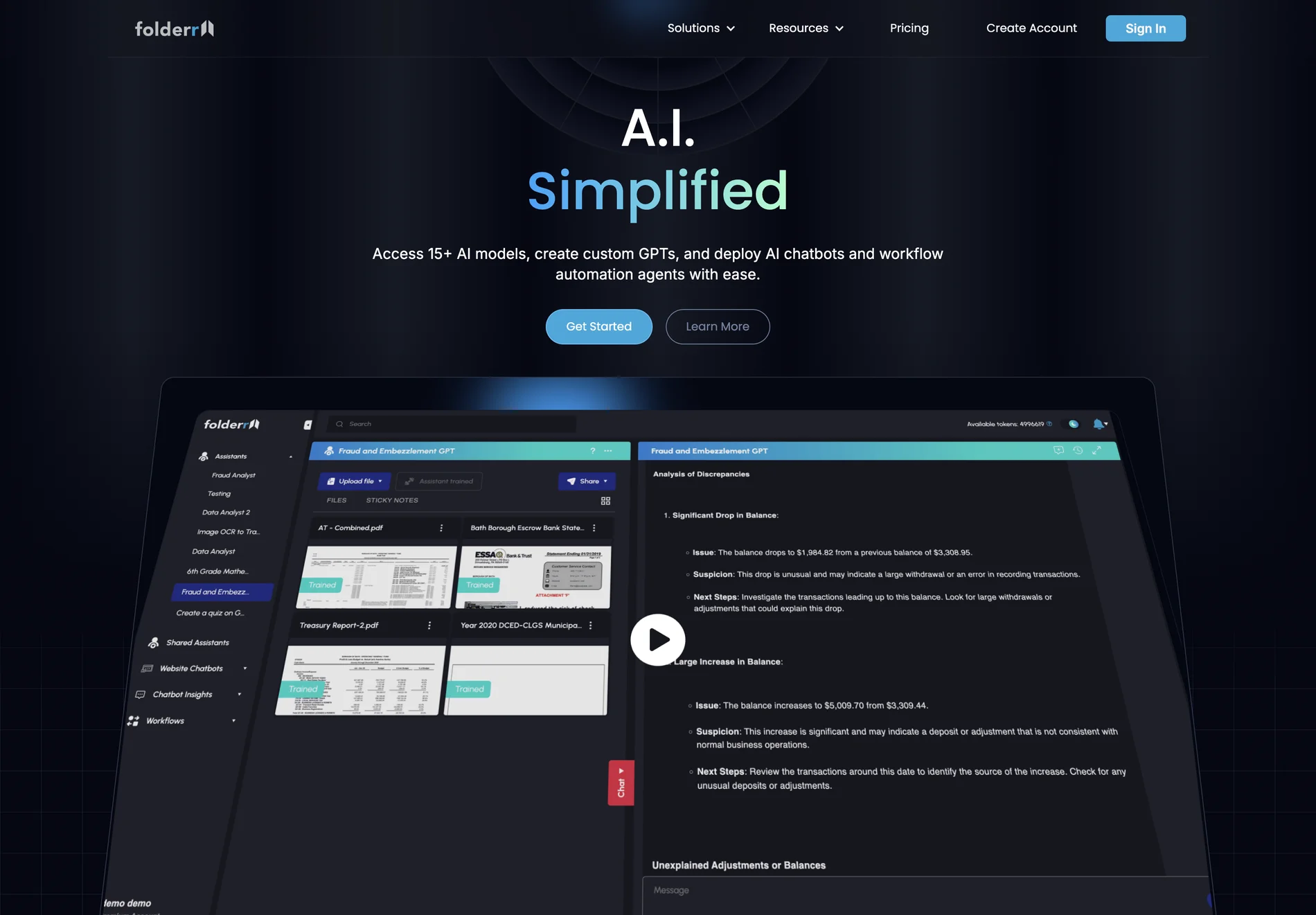 Folderr: Simplifying AI Creation and Deployment