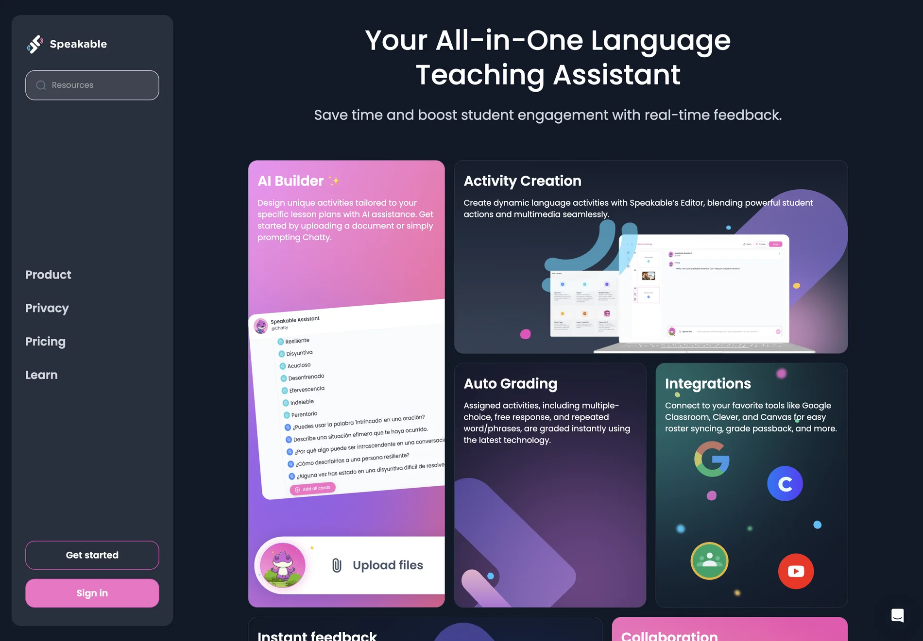 Speakable: AI-Powered Language Teaching Assistant for Real-Time Feedback